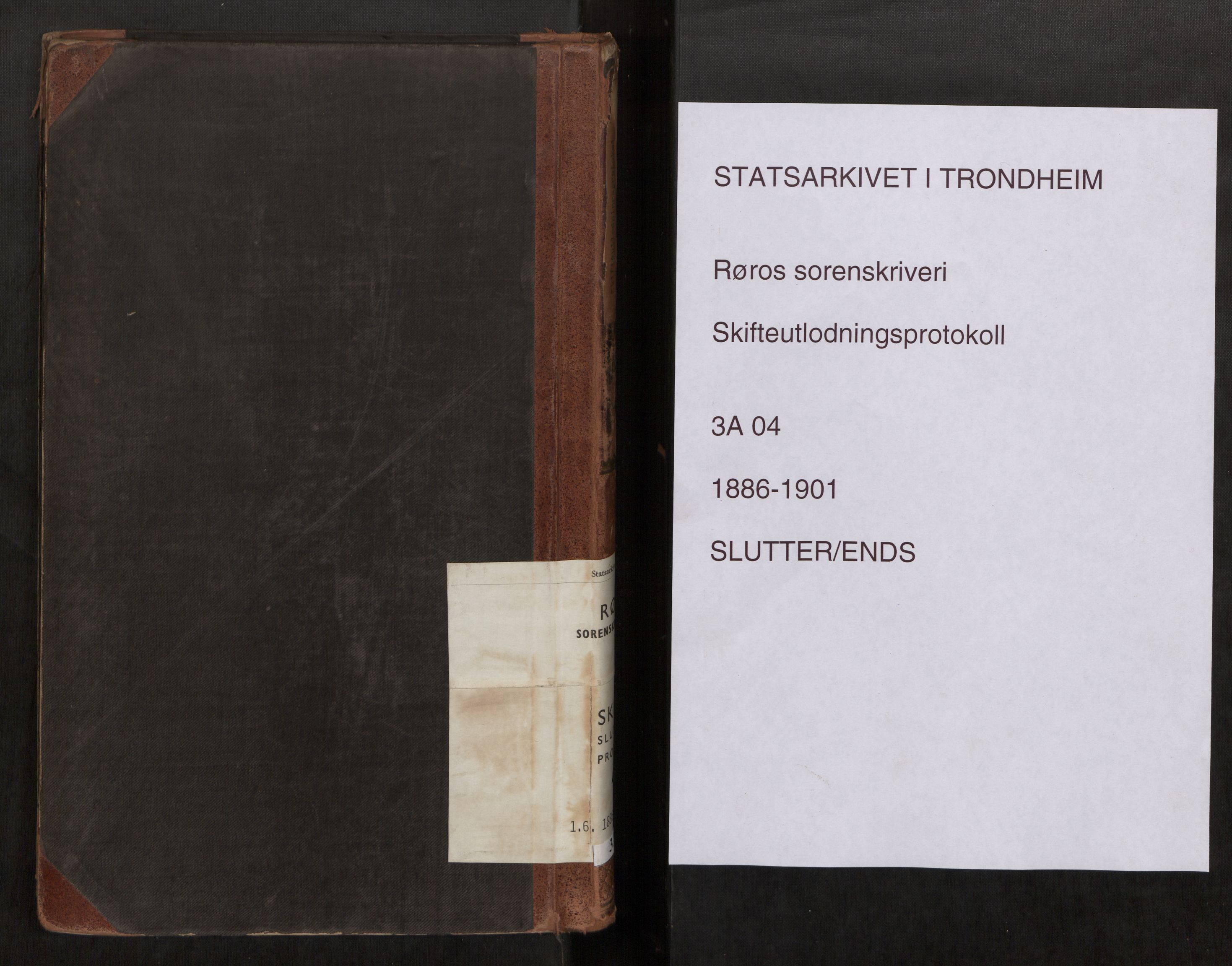Røros sorenskriveri, SAT/A-0023/3/3A/L0004: Skifteslutningsprotokoll, 1886-1901