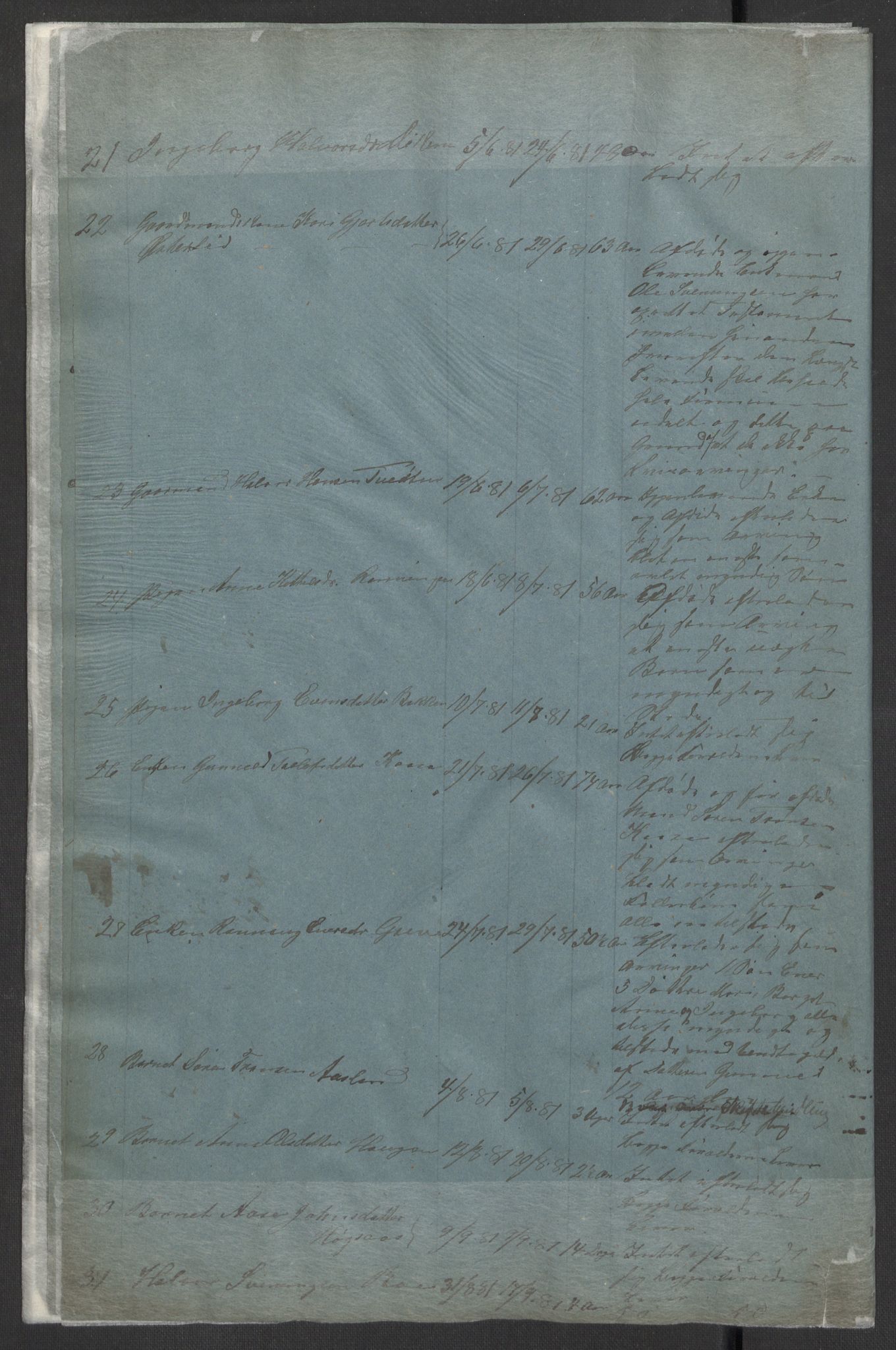 Bø lensmannskontor, AV/SAKO-A-553/H/Ha/L0001: Dødsfallsprotokoll, 1836-1889
