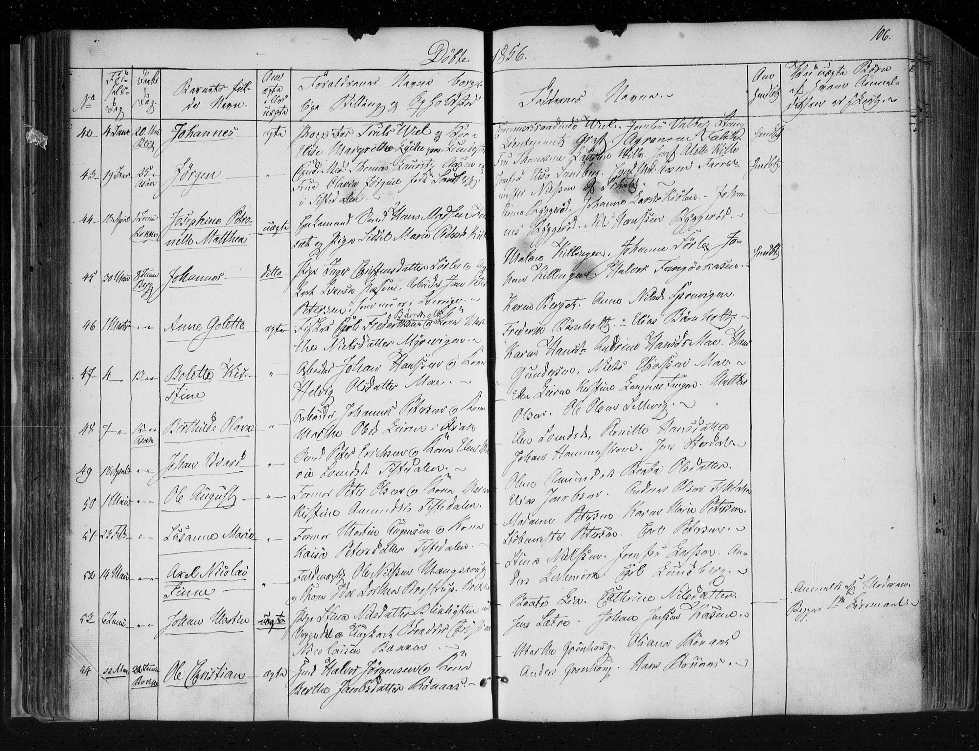 Berg prestekontor Kirkebøker, AV/SAO-A-10902/F/Fa/L0004: Parish register (official) no. I 4, 1843-1860, p. 106