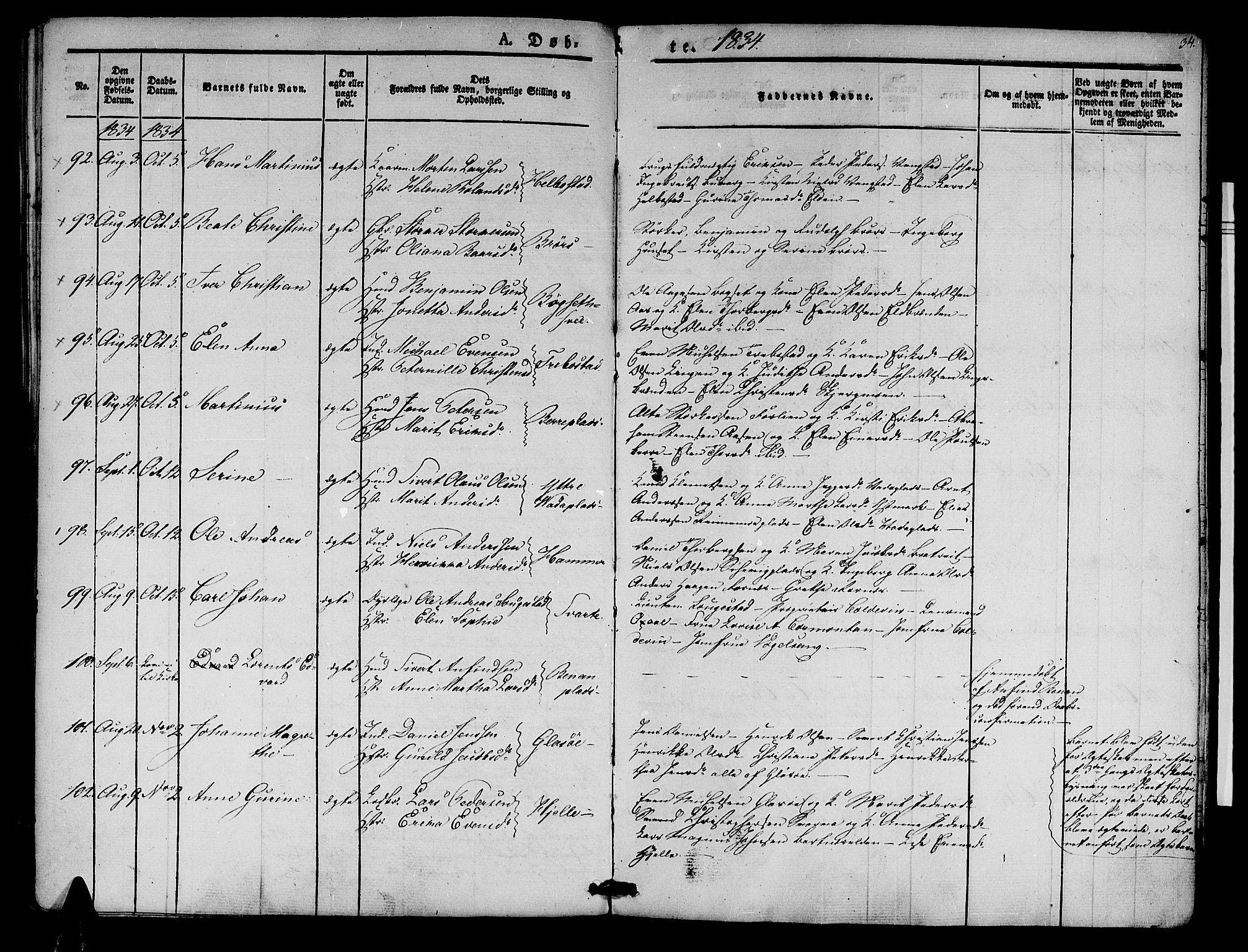 Ministerialprotokoller, klokkerbøker og fødselsregistre - Nord-Trøndelag, SAT/A-1458/741/L0391: Parish register (official) no. 741A05, 1831-1836, p. 34