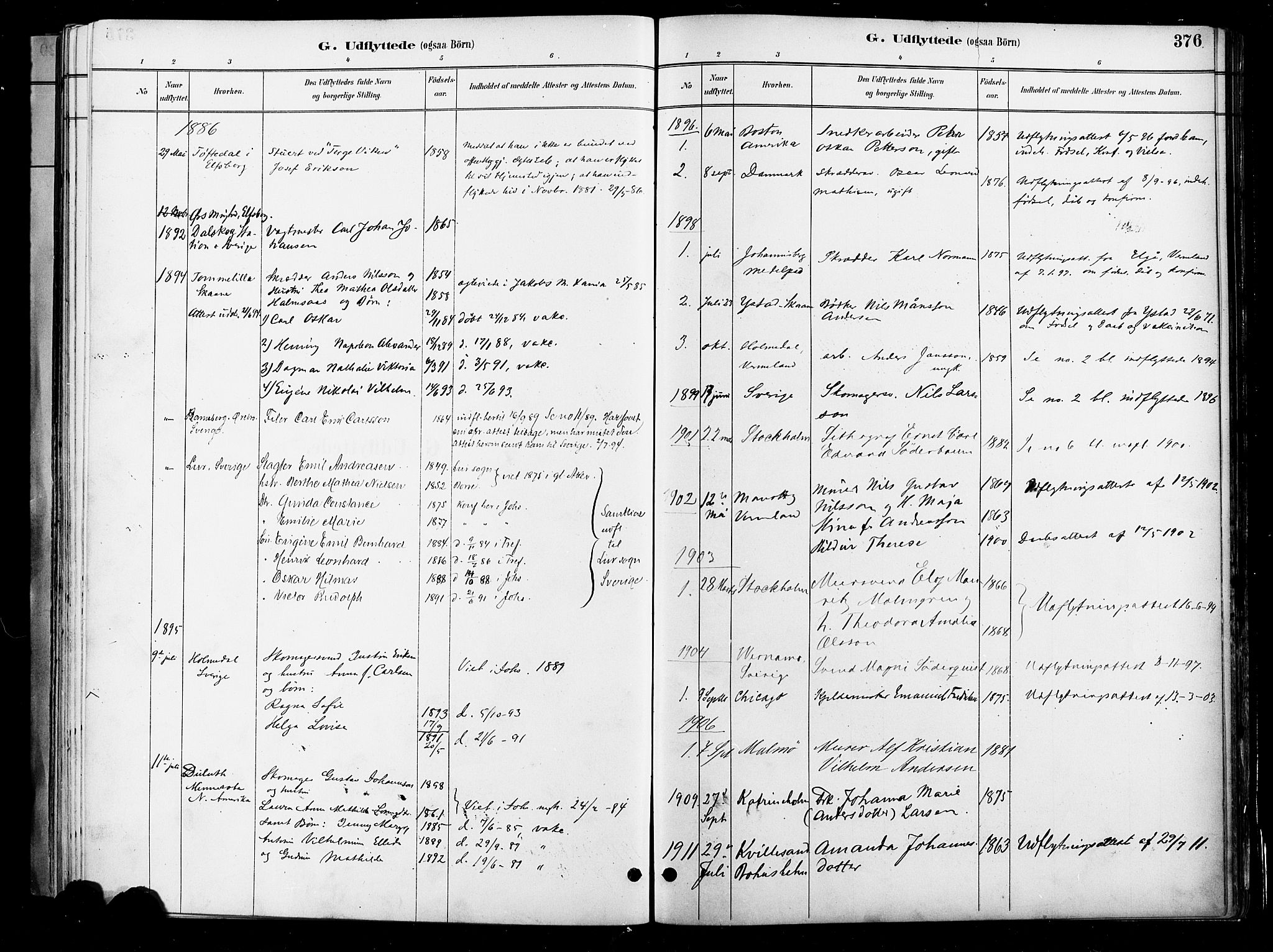 Johannes prestekontor Kirkebøker, SAO/A-10852/F/Fa/L0004: Parish register (official) no. 4, 1883-1907, p. 376