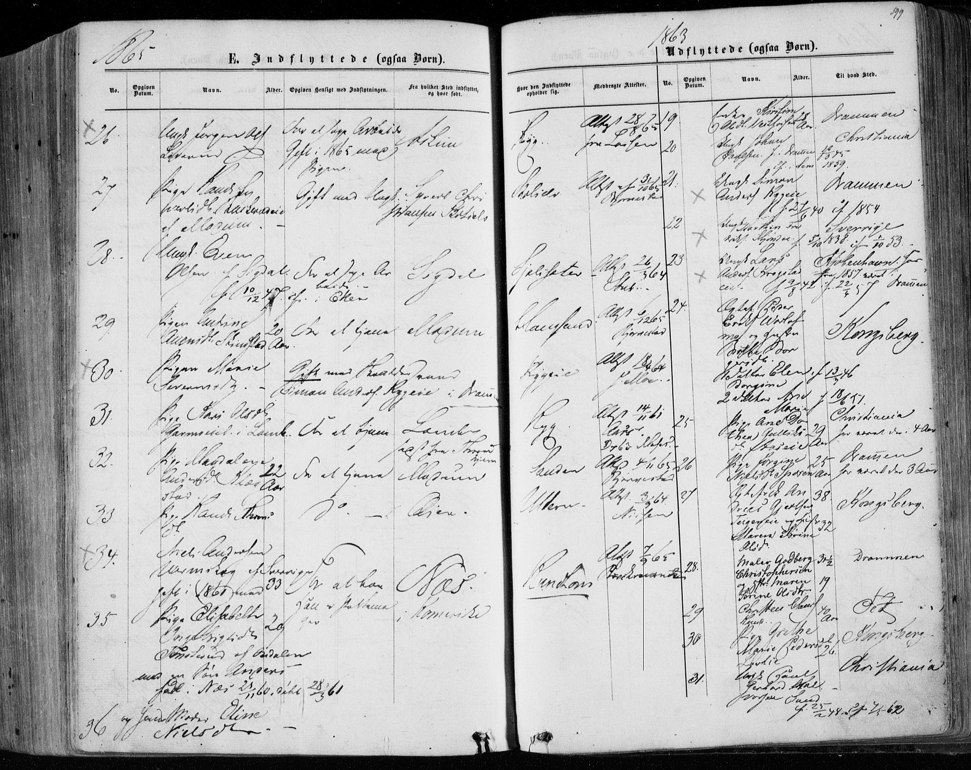 Eiker kirkebøker, AV/SAKO-A-4/F/Fa/L0016: Parish register (official) no. I 16, 1860-1868, p. 599