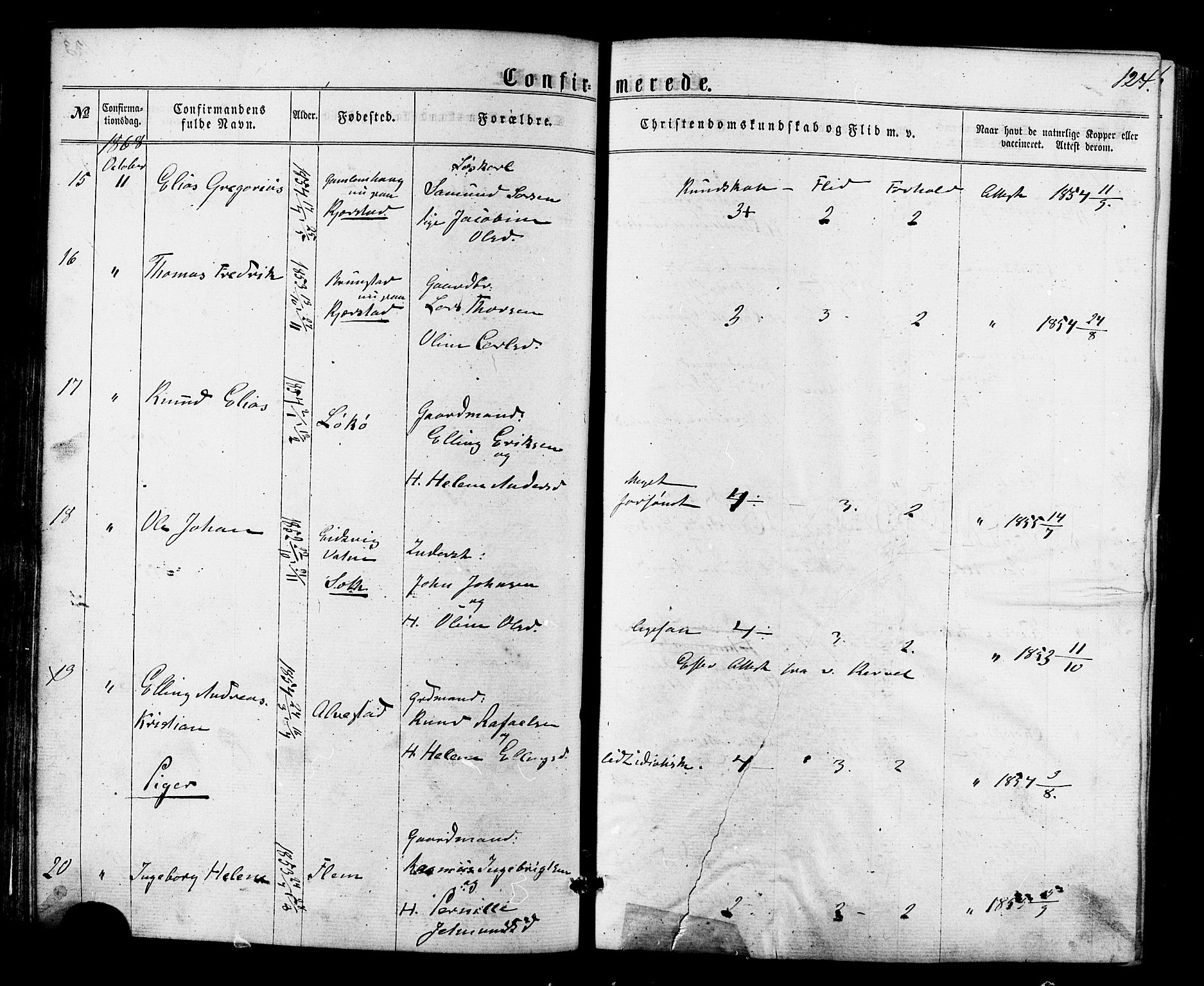 Ministerialprotokoller, klokkerbøker og fødselsregistre - Møre og Romsdal, AV/SAT-A-1454/536/L0498: Parish register (official) no. 536A07, 1862-1875, p. 124