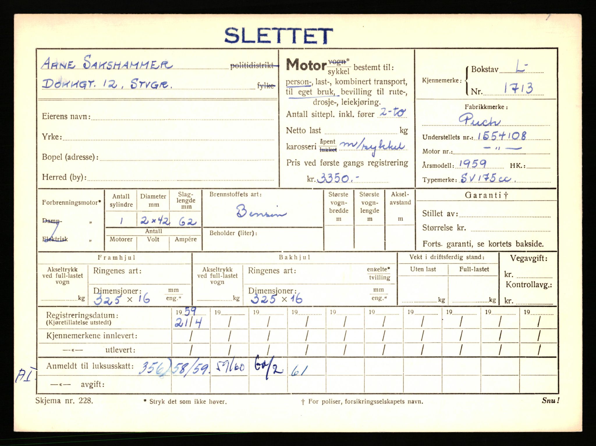 Stavanger trafikkstasjon, AV/SAST-A-101942/0/F/L0006: L-1700 - L-2149, 1930-1971, p. 69