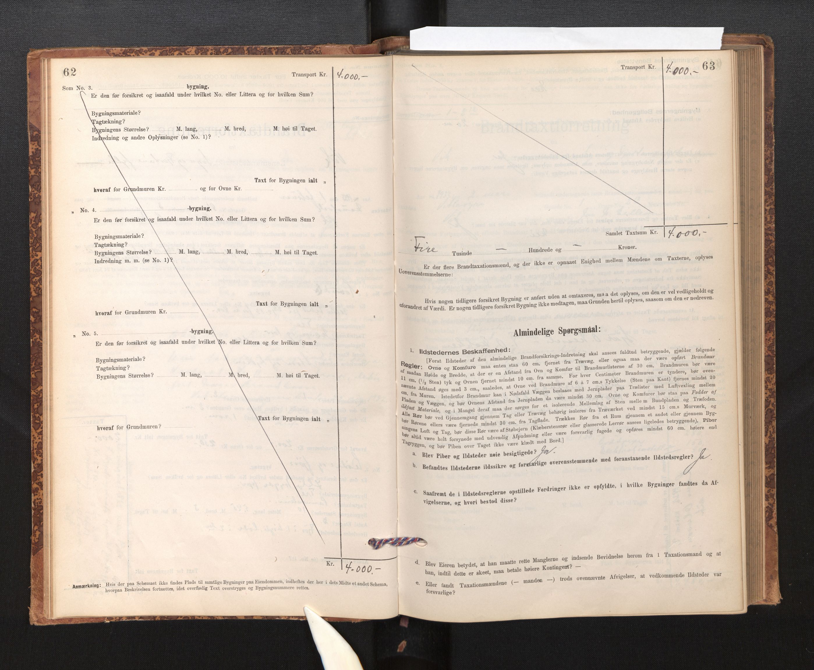 Lensmannen i Vik, AV/SAB-A-30301/0012/L0006: Branntakstprotokoll, skjematakst, 1896-1949, p. 62-63