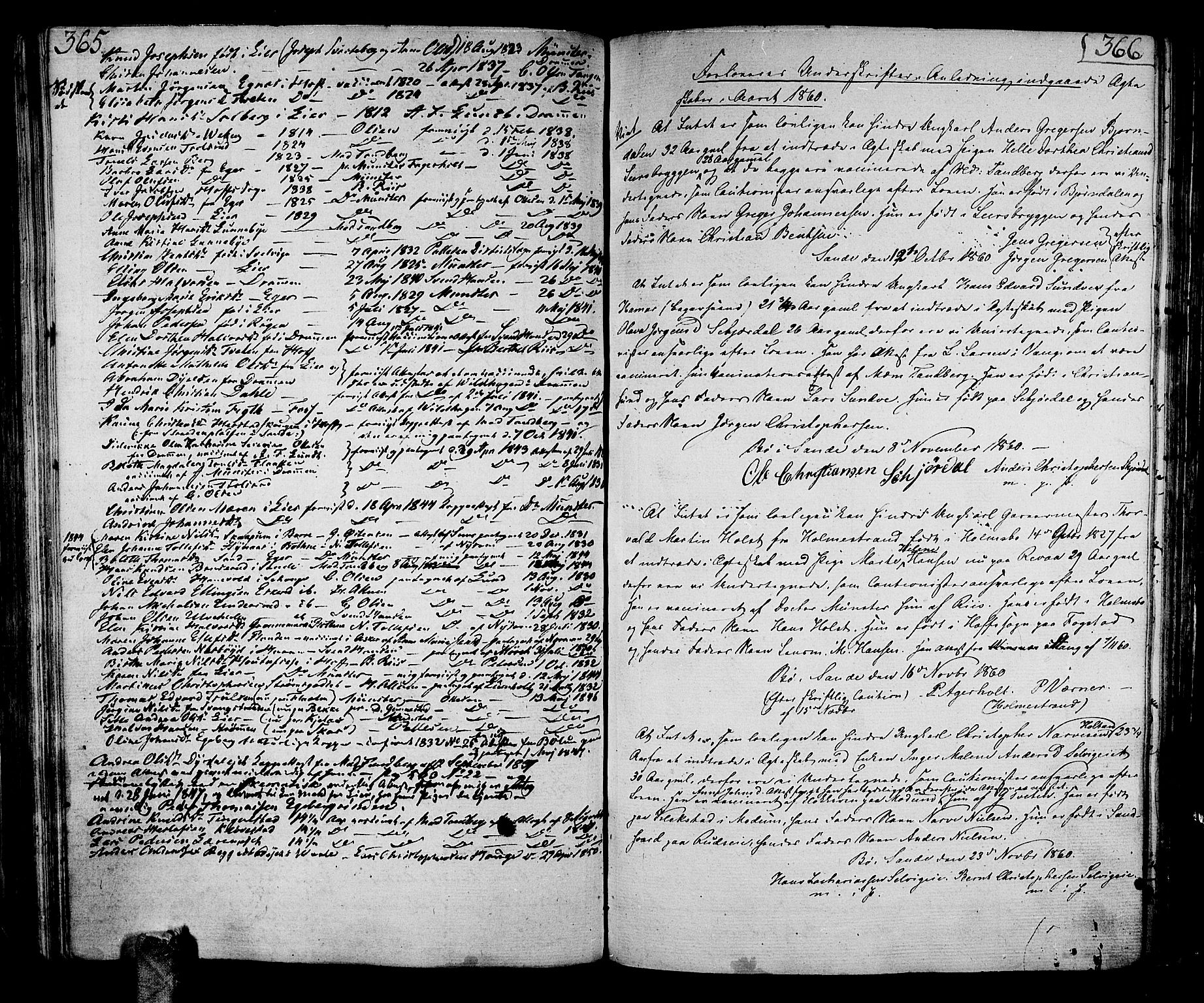 Sande Kirkebøker, SAKO/A-53/F/Fa/L0002: Parish register (official) no. 2, 1804-1814, p. 365-366