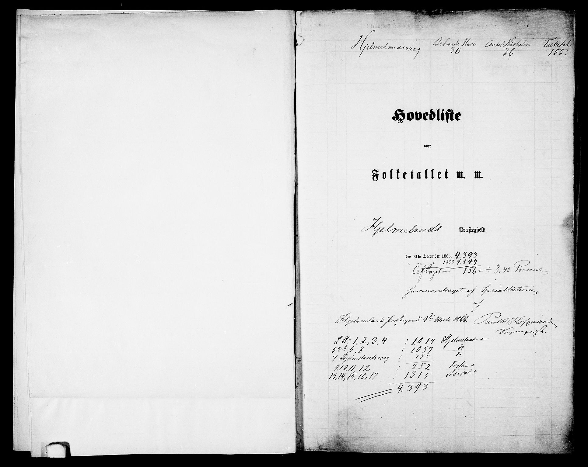 RA, 1865 census for Hjelmeland, 1865, p. 5
