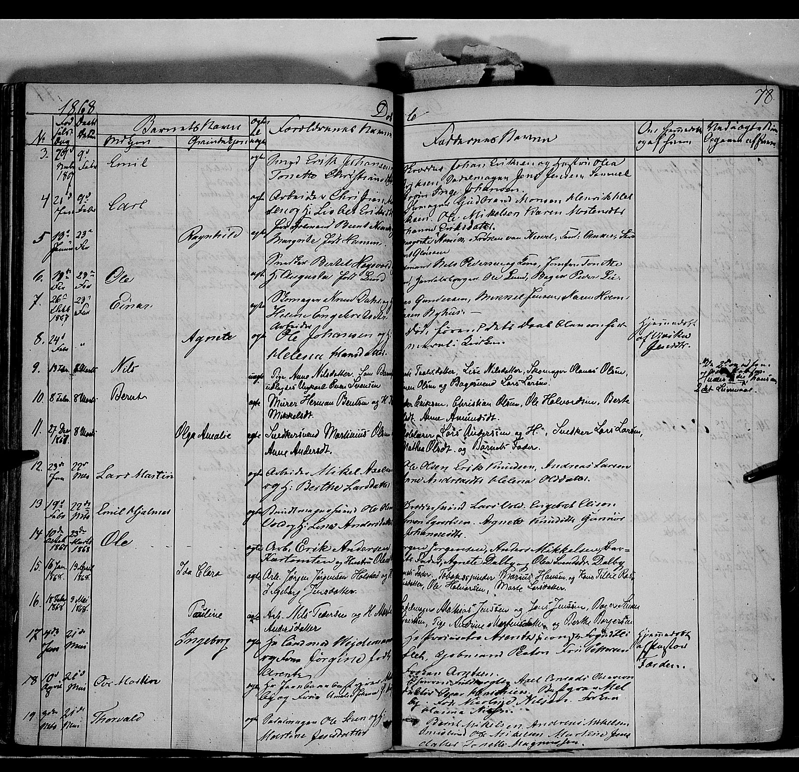 Vang prestekontor, Hedmark, SAH/PREST-008/H/Ha/Haa/L0011: Parish register (official) no. 11, 1852-1877, p. 78