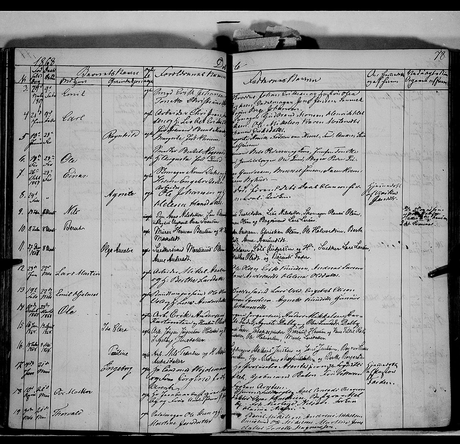 Vang prestekontor, Hedmark, AV/SAH-PREST-008/H/Ha/Haa/L0011: Parish register (official) no. 11, 1852-1877, p. 78