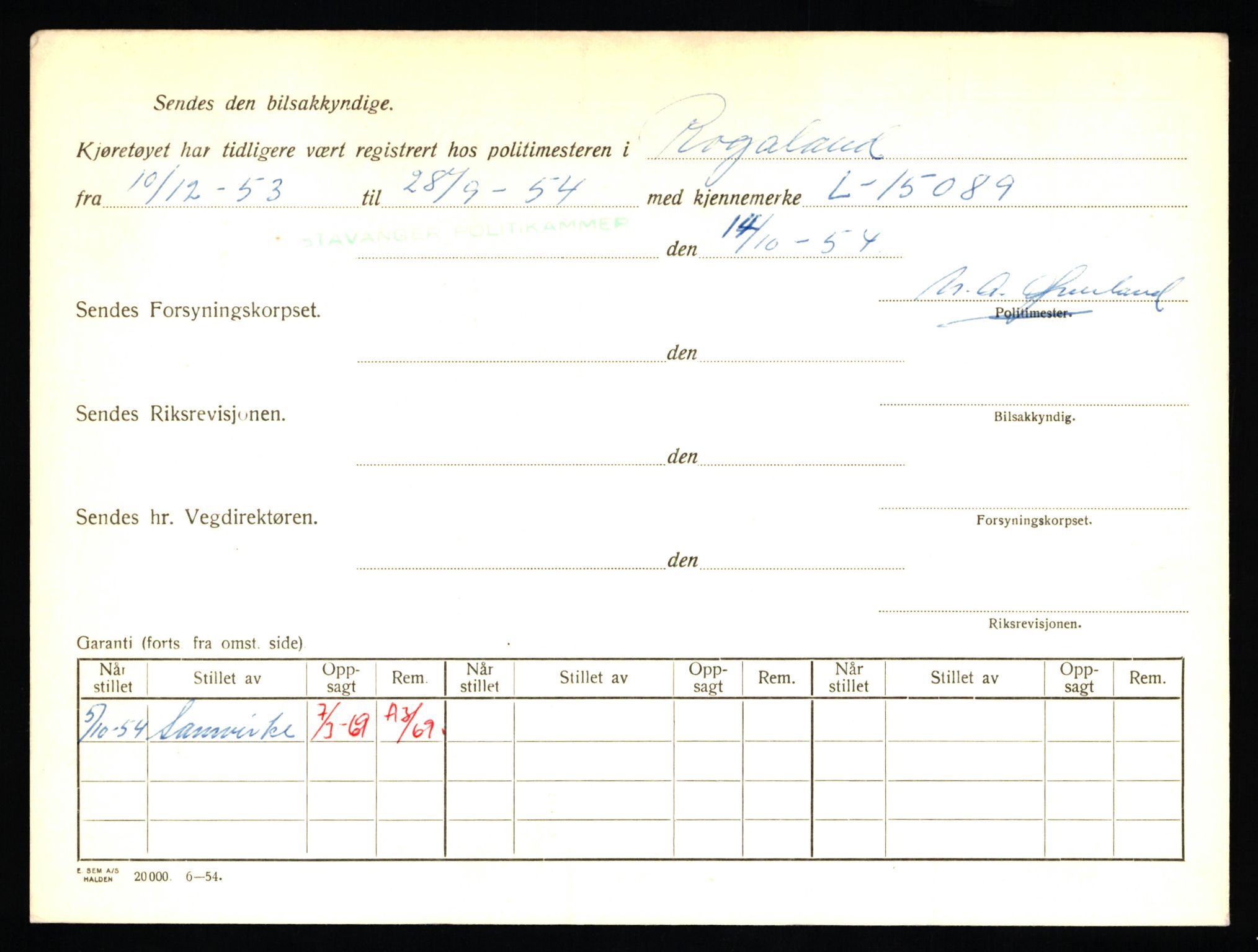 Stavanger trafikkstasjon, SAST/A-101942/0/F/L0014: L-5080 - L-5499, 1930-1971, p. 18