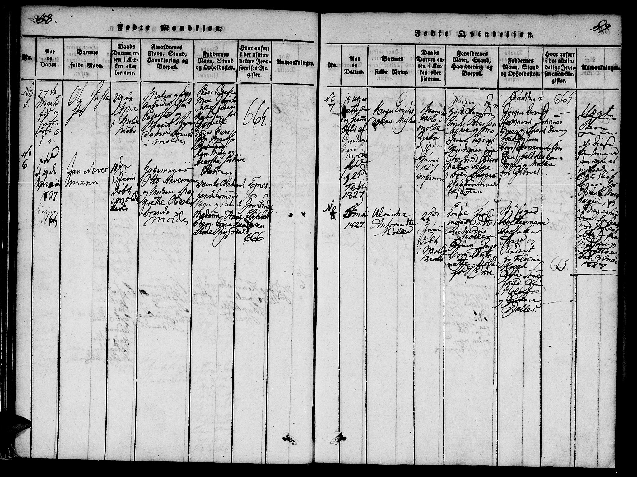 Ministerialprotokoller, klokkerbøker og fødselsregistre - Møre og Romsdal, AV/SAT-A-1454/558/L0688: Parish register (official) no. 558A02, 1818-1843, p. 58-59