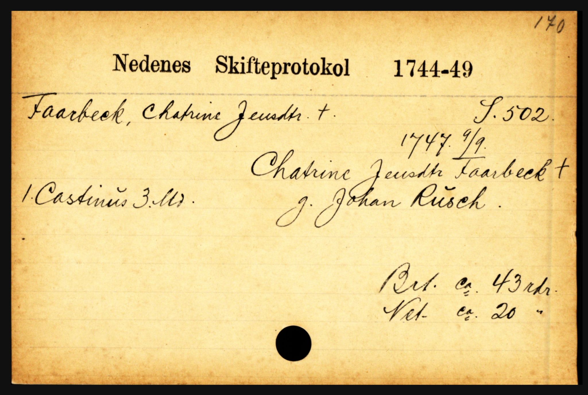 Nedenes sorenskriveri før 1824, AV/SAK-1221-0007/H, p. 6491