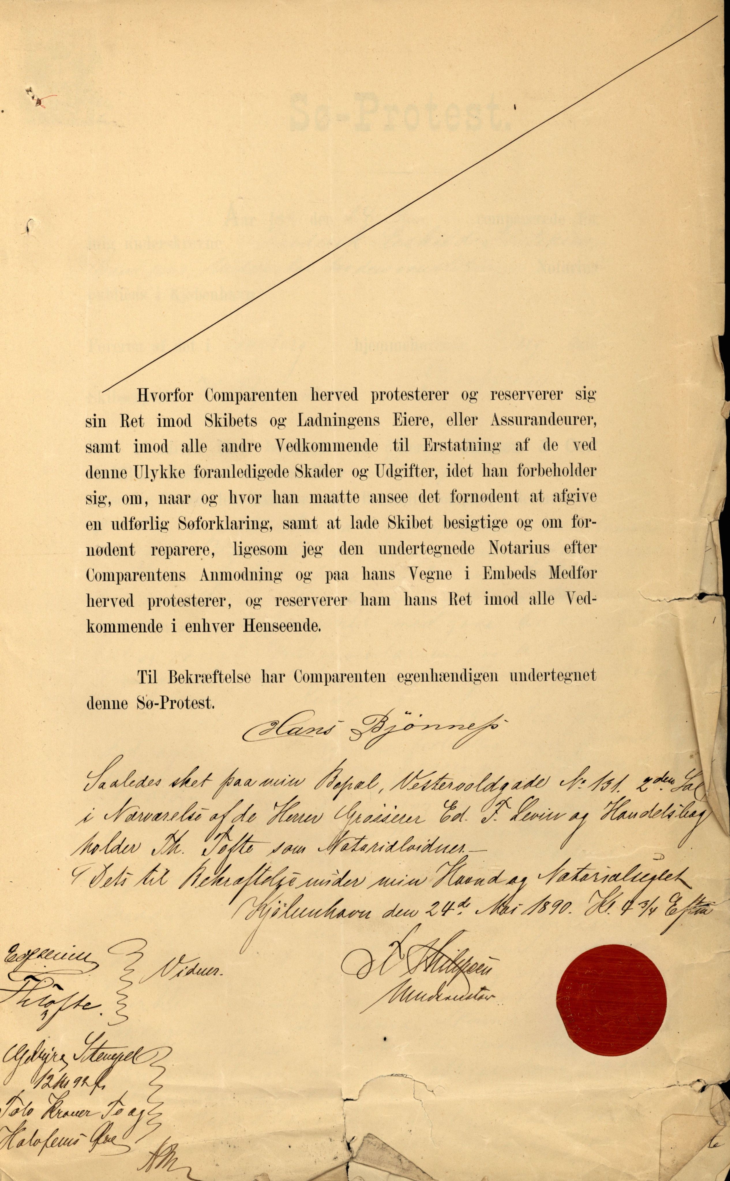 Pa 63 - Østlandske skibsassuranceforening, VEMU/A-1079/G/Ga/L0026/0001: Havaridokumenter / Ego, Dux, Eidsvold, Empress, 1890, p. 41