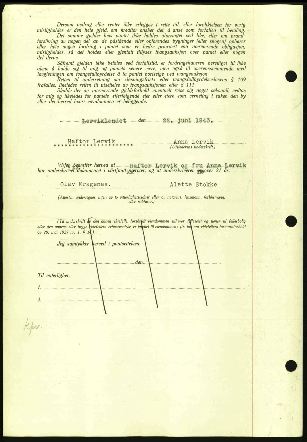 Nordmøre sorenskriveri, AV/SAT-A-4132/1/2/2Ca: Mortgage book no. B91, 1943-1944, Diary no: : 1677/1943