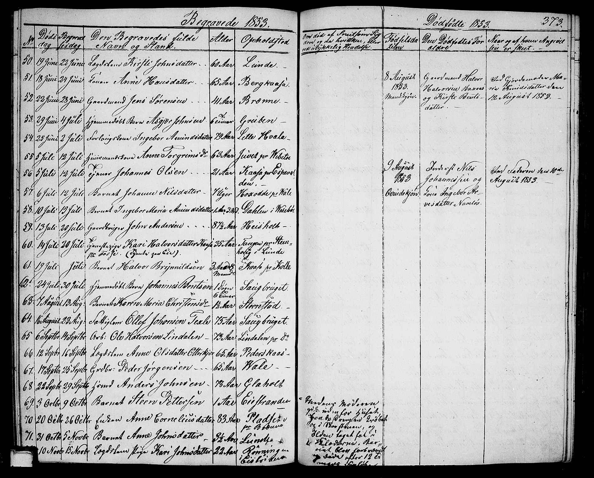 Holla kirkebøker, SAKO/A-272/G/Ga/L0003: Parish register (copy) no. I 3, 1849-1866, p. 373