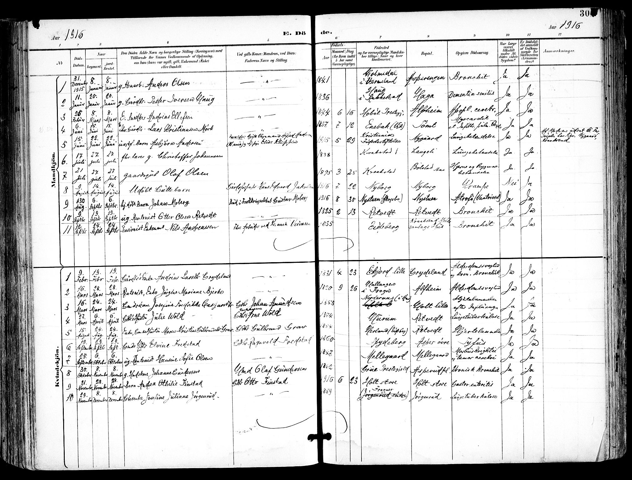 Kråkstad prestekontor Kirkebøker, SAO/A-10125a/F/Fa/L0010: Parish register (official) no. I 10, 1893-1931, p. 300