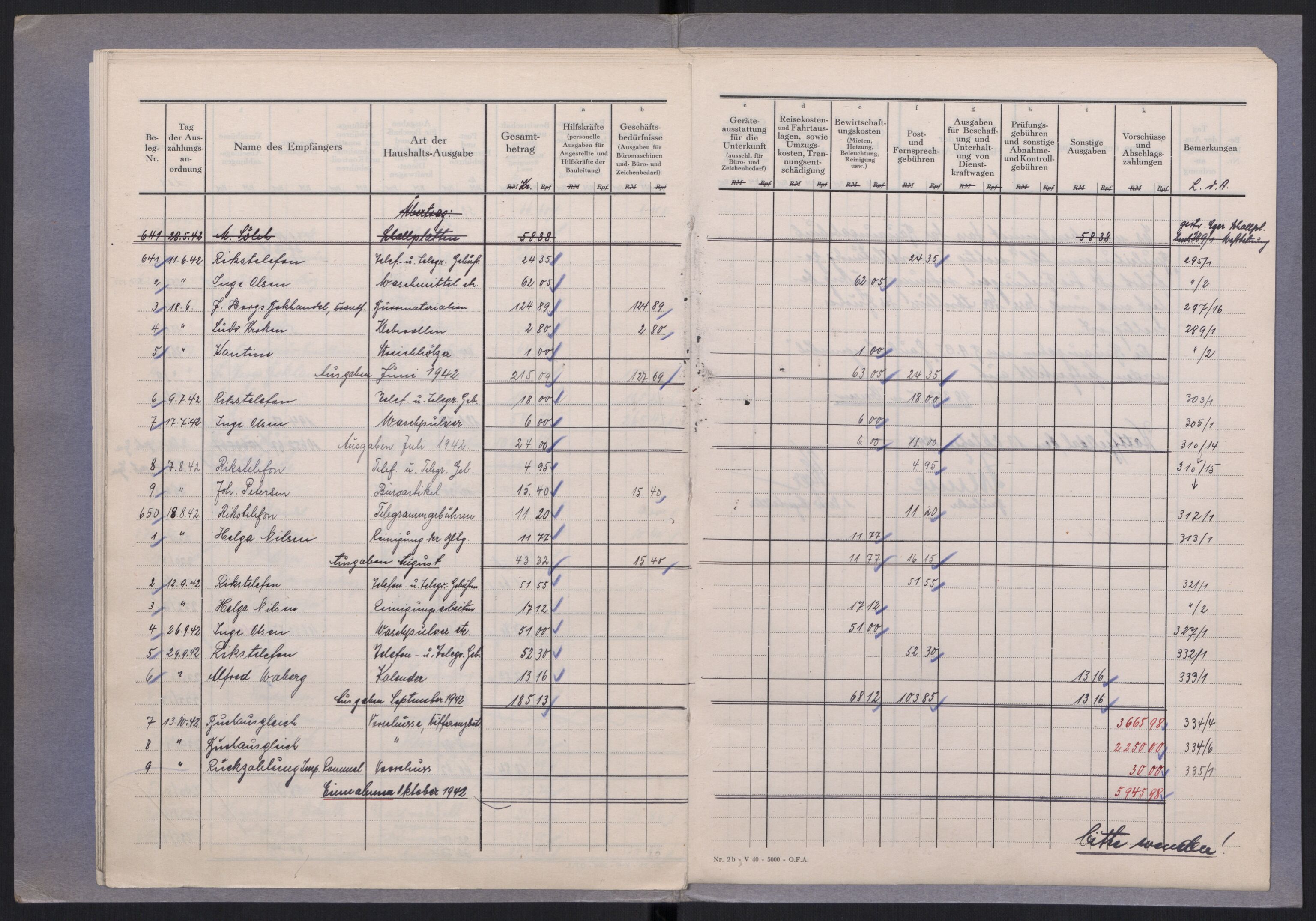 Tyske arkiver, Organisation Todt (OT), Einsatzgruppe Wiking, AV/RA-RAFA-2188/2/E/Ea/L0005: Byggeprosjekt i Hattfjelldal, 1940-1942, p. 235