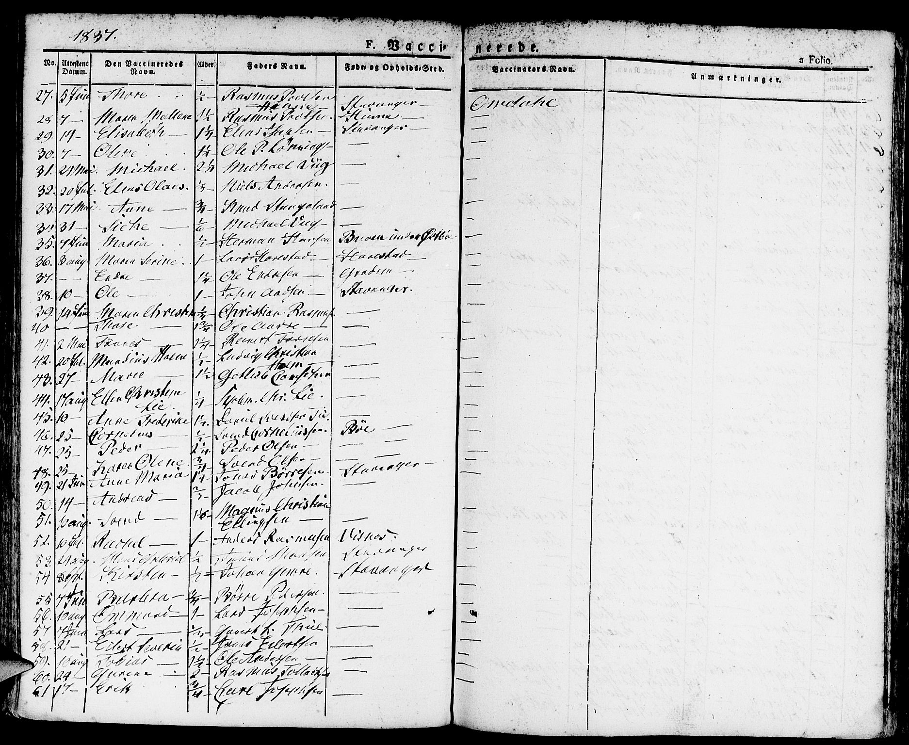 Domkirken sokneprestkontor, AV/SAST-A-101812/001/30/30BA/L0011: Parish register (official) no. A 11, 1832-1856