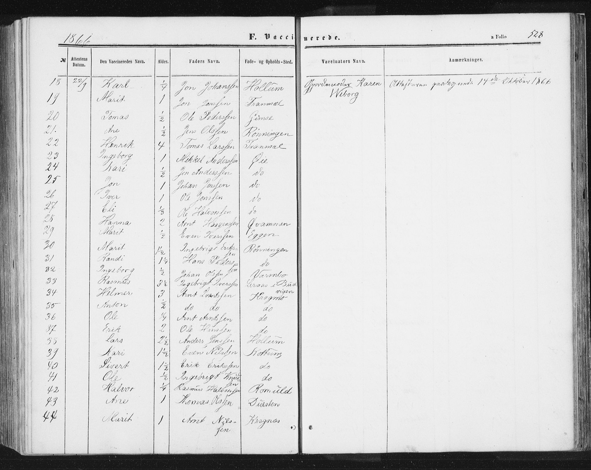 Ministerialprotokoller, klokkerbøker og fødselsregistre - Sør-Trøndelag, AV/SAT-A-1456/691/L1077: Parish register (official) no. 691A09, 1862-1873, p. 528