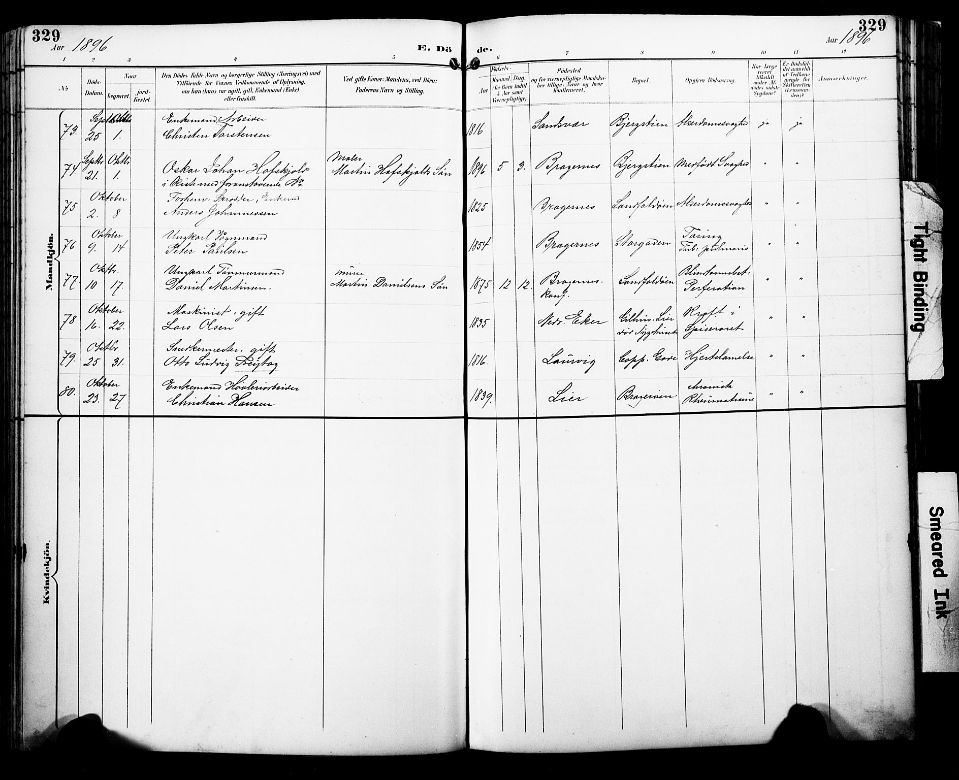 Bragernes kirkebøker, AV/SAKO-A-6/F/Fb/L0008: Parish register (official) no. II 8, 1894-1902, p. 329