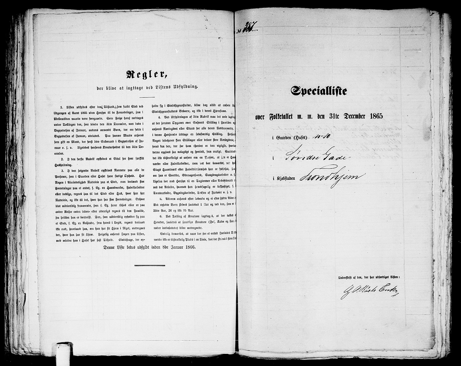 RA, 1865 census for Trondheim, 1865, p. 815