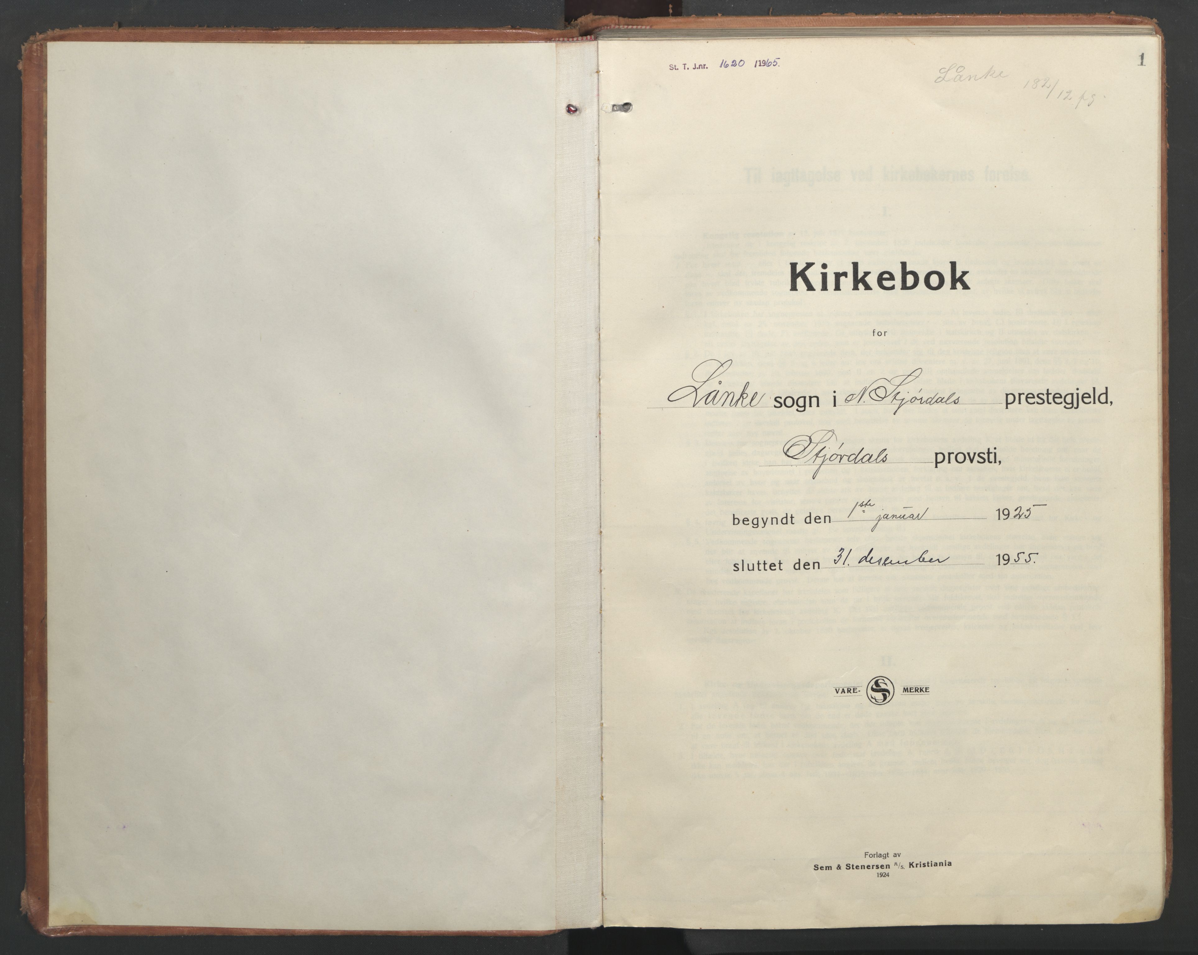 Ministerialprotokoller, klokkerbøker og fødselsregistre - Nord-Trøndelag, SAT/A-1458/710/L0097: Parish register (copy) no. 710C02, 1925-1955, p. 1
