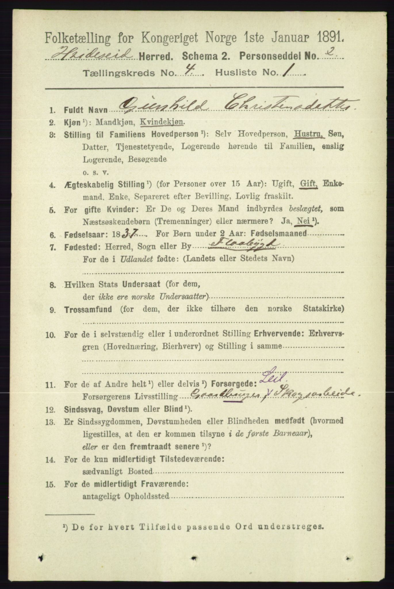 RA, 1891 census for 0829 Kviteseid, 1891, p. 728