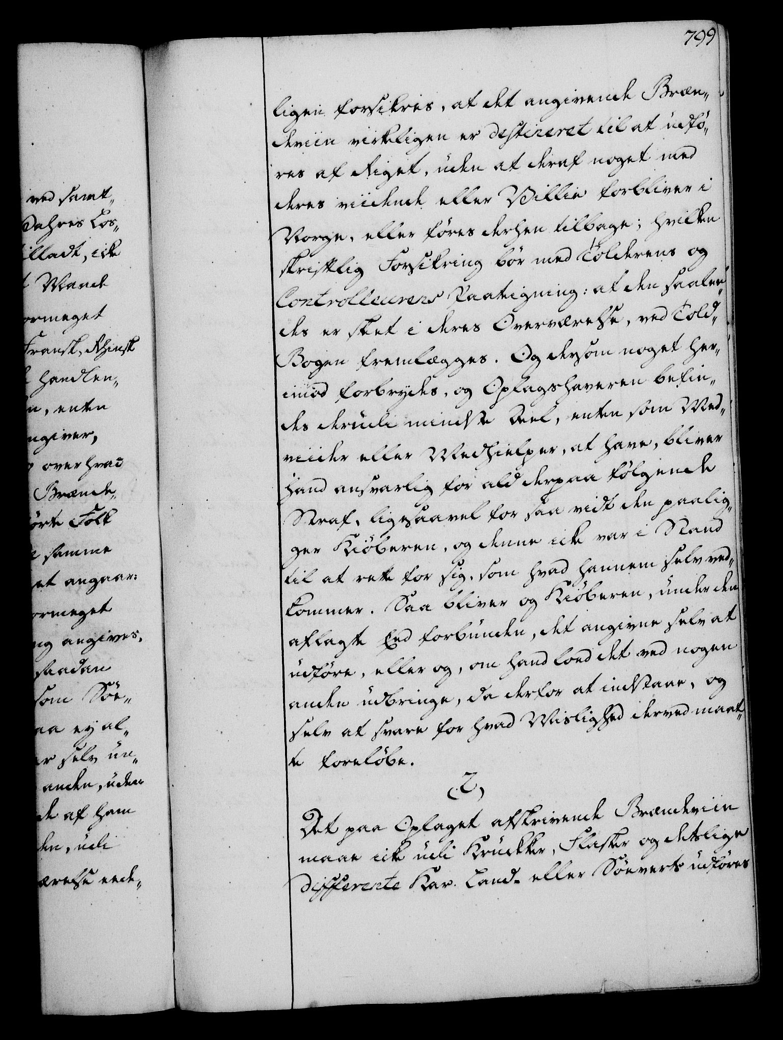 Rentekammeret, Kammerkanselliet, RA/EA-3111/G/Gg/Gga/L0006: Norsk ekspedisjonsprotokoll med register (merket RK 53.6), 1749-1759, p. 799