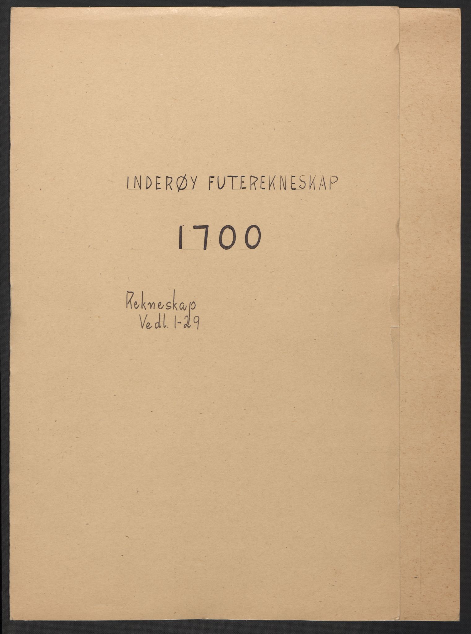 Rentekammeret inntil 1814, Reviderte regnskaper, Fogderegnskap, RA/EA-4092/R63/L4311: Fogderegnskap Inderøy, 1700, p. 2