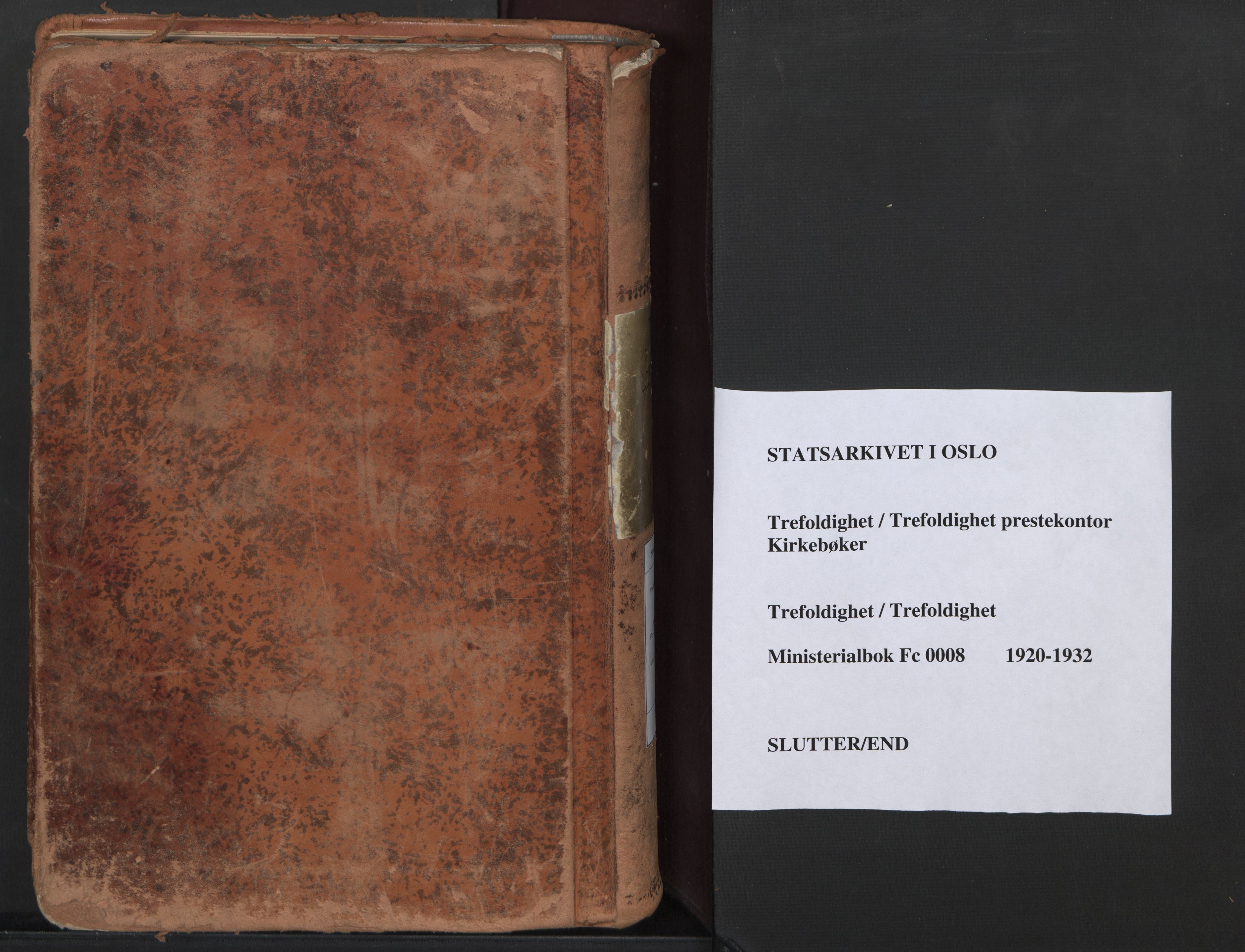 Trefoldighet prestekontor Kirkebøker, SAO/A-10882/F/Fc/L0008: Parish register (official) no. III 8, 1920-1932