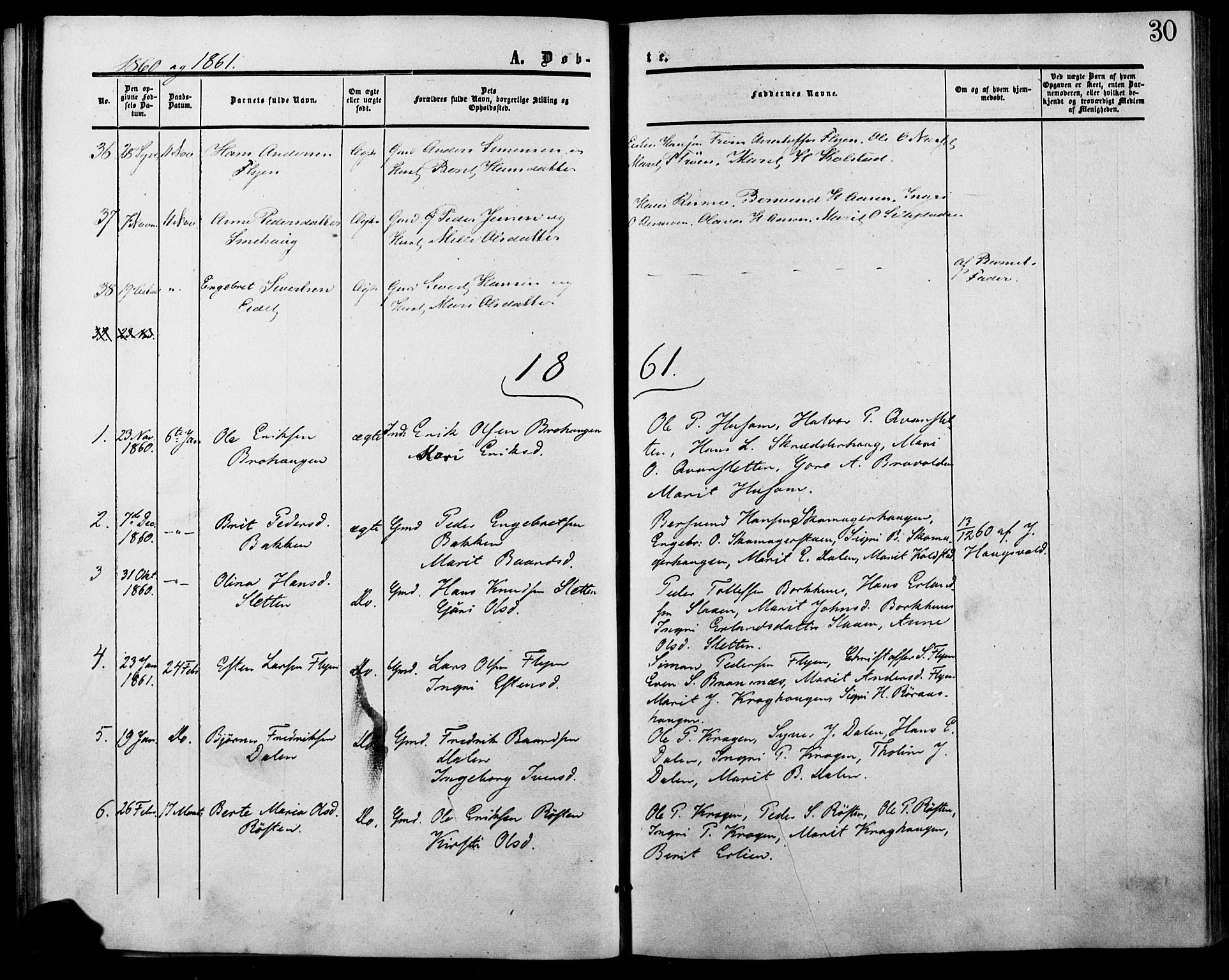 Lesja prestekontor, SAH/PREST-068/H/Ha/Haa/L0007: Parish register (official) no. 7, 1854-1862, p. 30