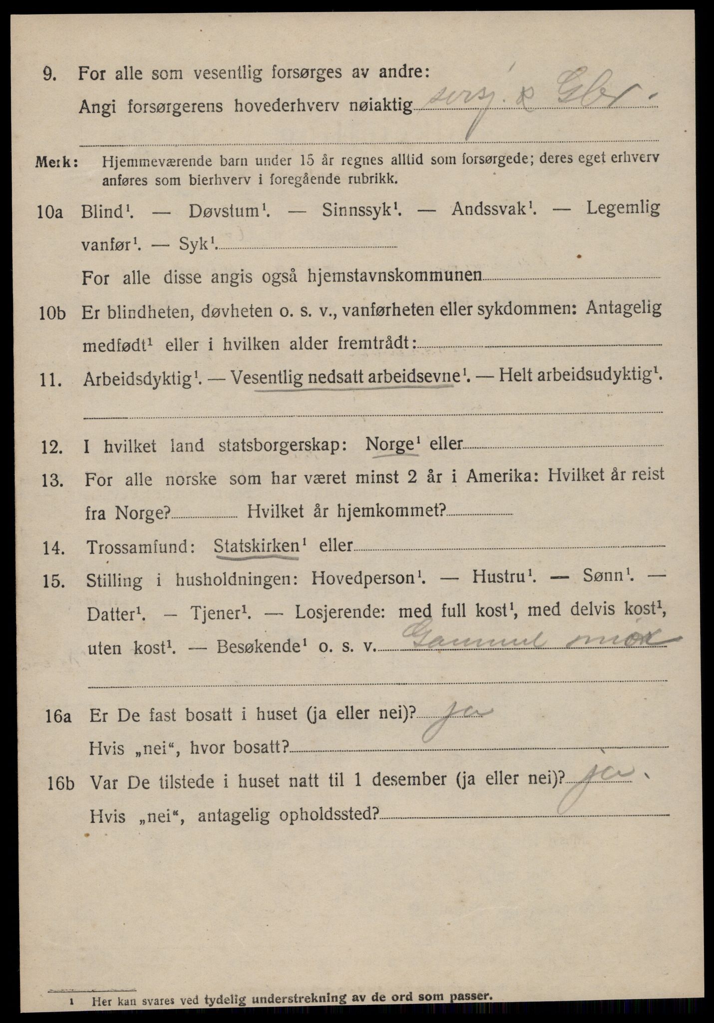 SAT, 1920 census for Fræna, 1920, p. 4536