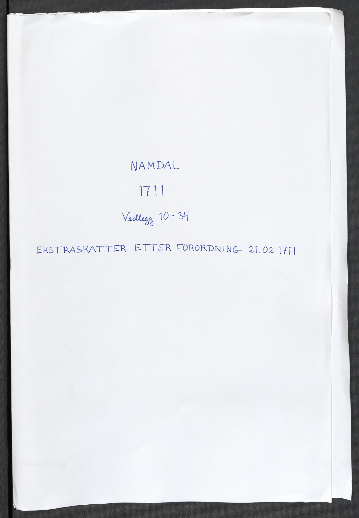 Rentekammeret inntil 1814, Reviderte regnskaper, Fogderegnskap, RA/EA-4092/R64/L4432: Fogderegnskap Namdal, 1711, p. 297