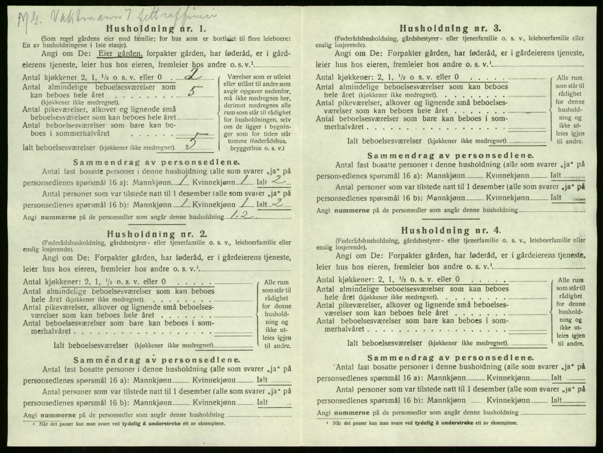 SAKO, 1920 census for Sandeherred, 1920, p. 2274