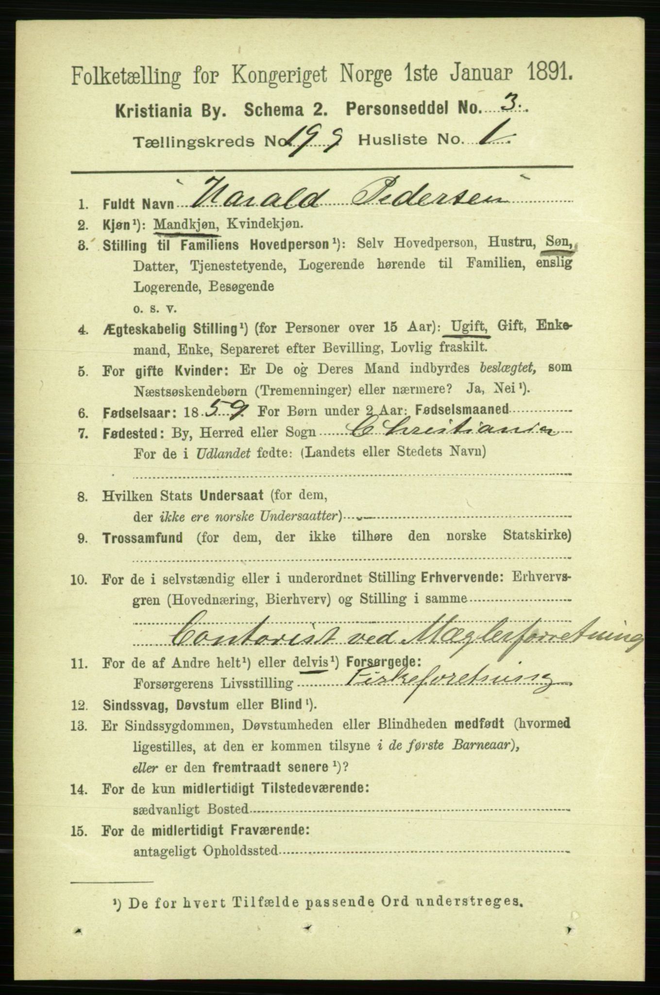 RA, 1891 census for 0301 Kristiania, 1891, p. 119747