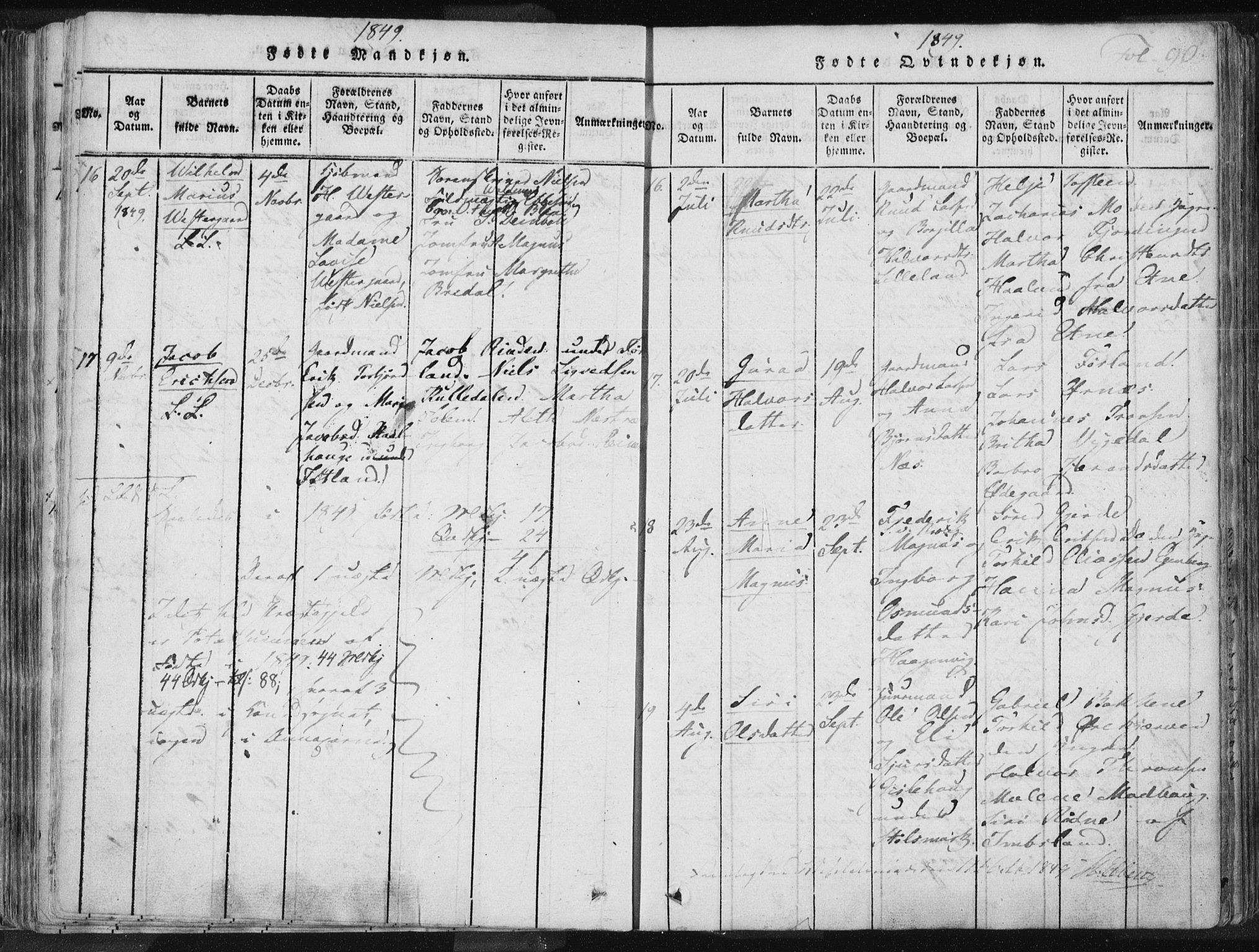 Vikedal sokneprestkontor, AV/SAST-A-101840/01/IV: Parish register (official) no. A 3, 1817-1850, p. 90