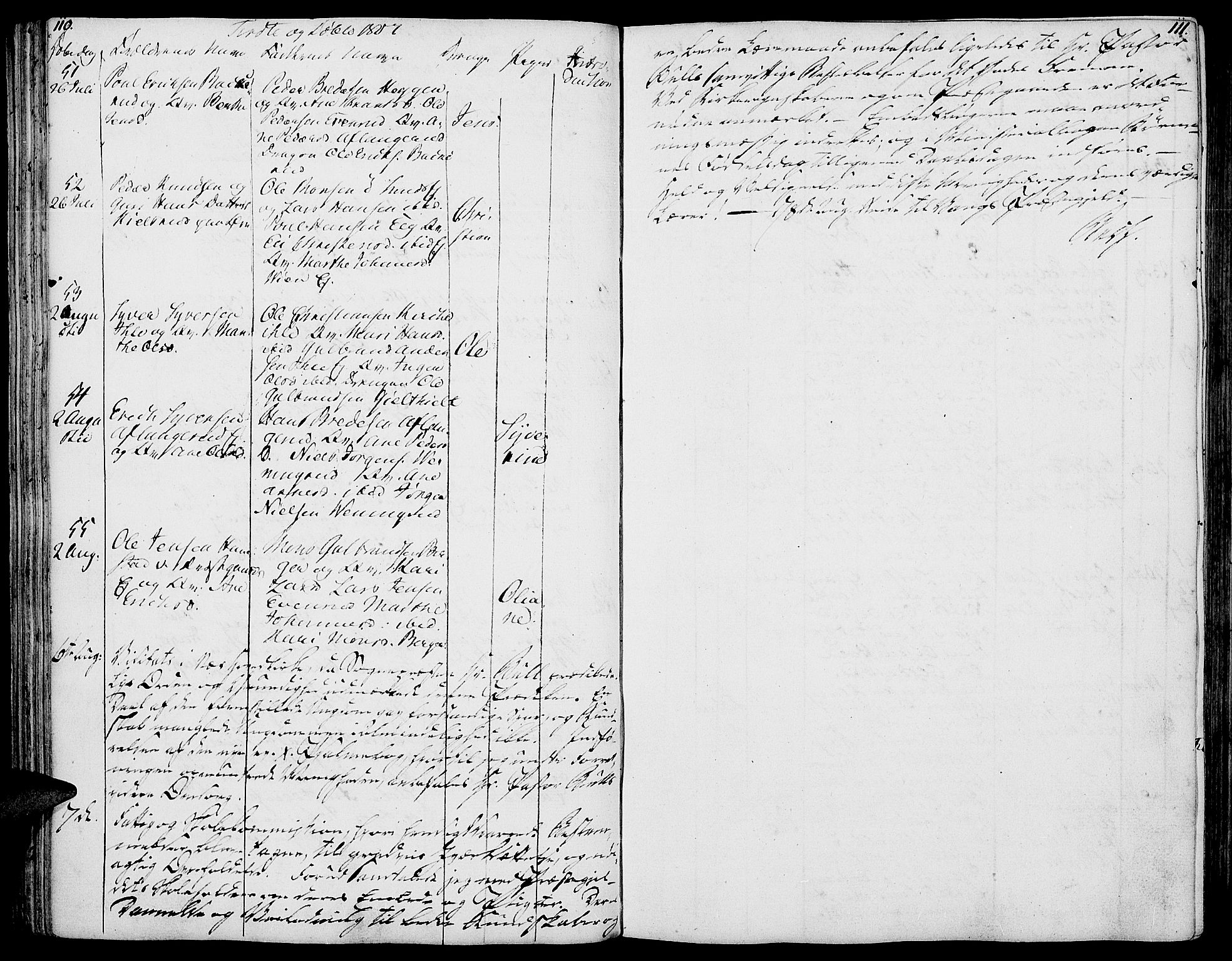 Nes prestekontor, Hedmark, SAH/PREST-020/K/Ka/L0001: Parish register (official) no. 1, 1802-1814, p. 110-111