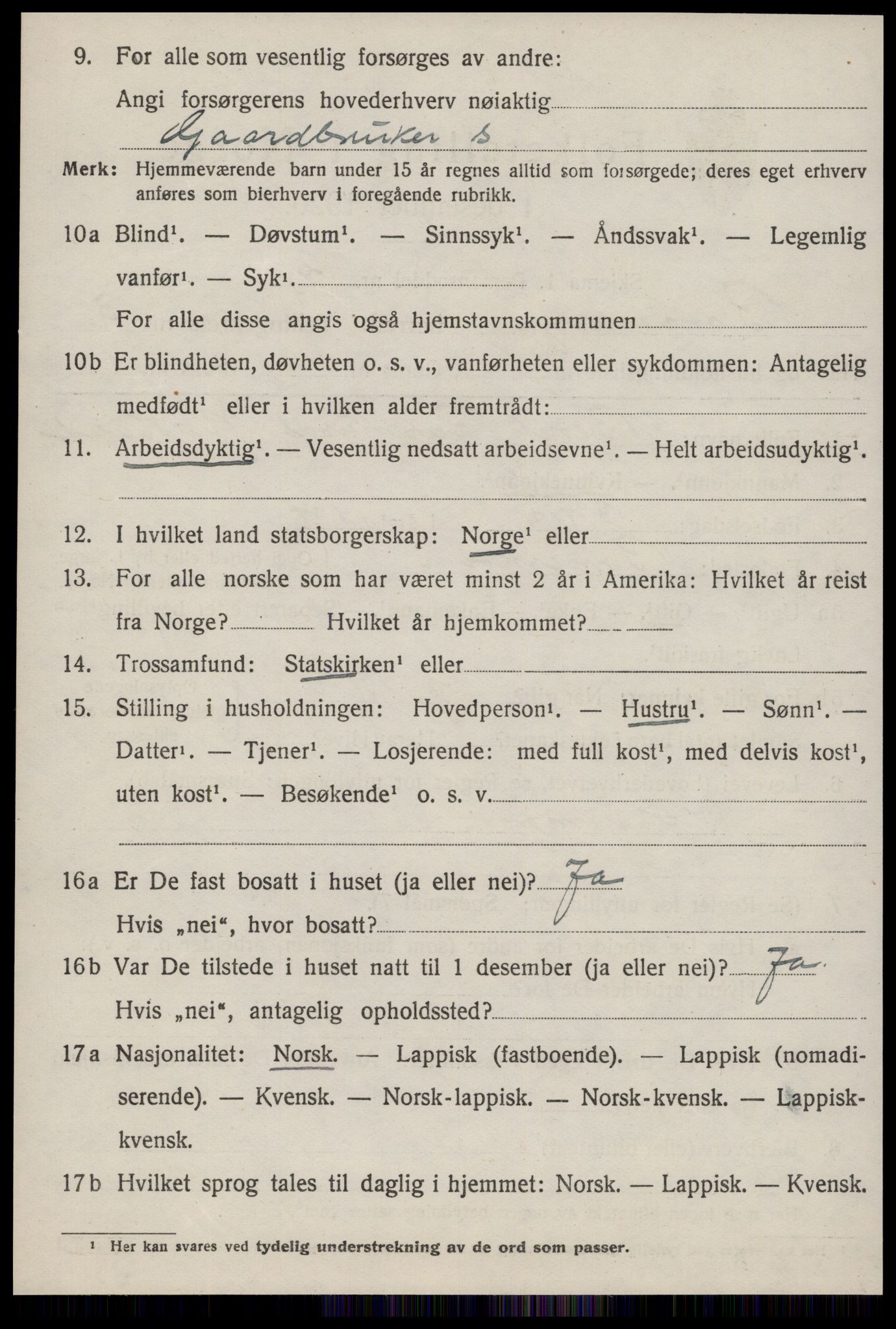 SAT, 1920 census for Børseskogn, 1920, p. 1941