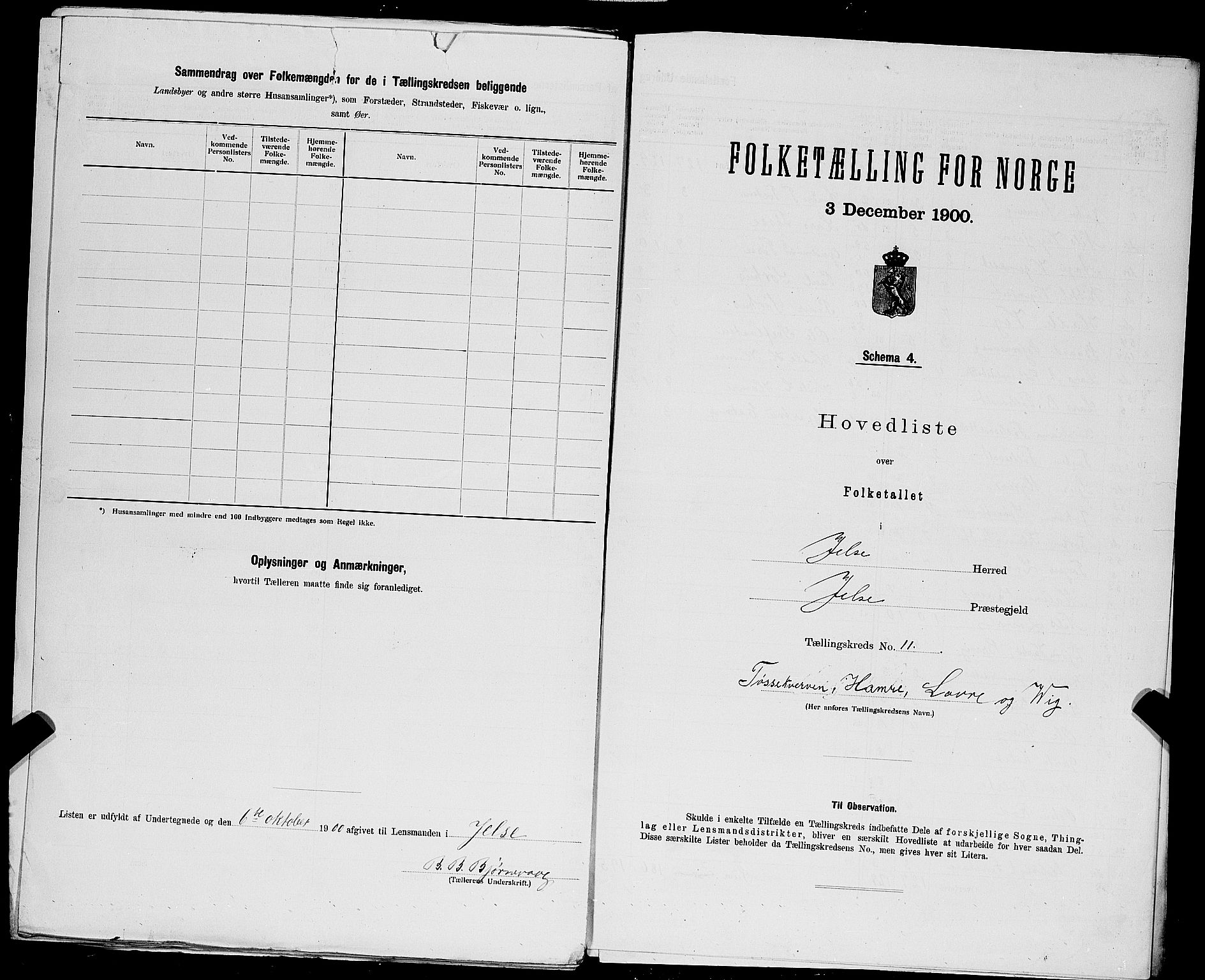 SAST, 1900 census for Jelsa, 1900, p. 38