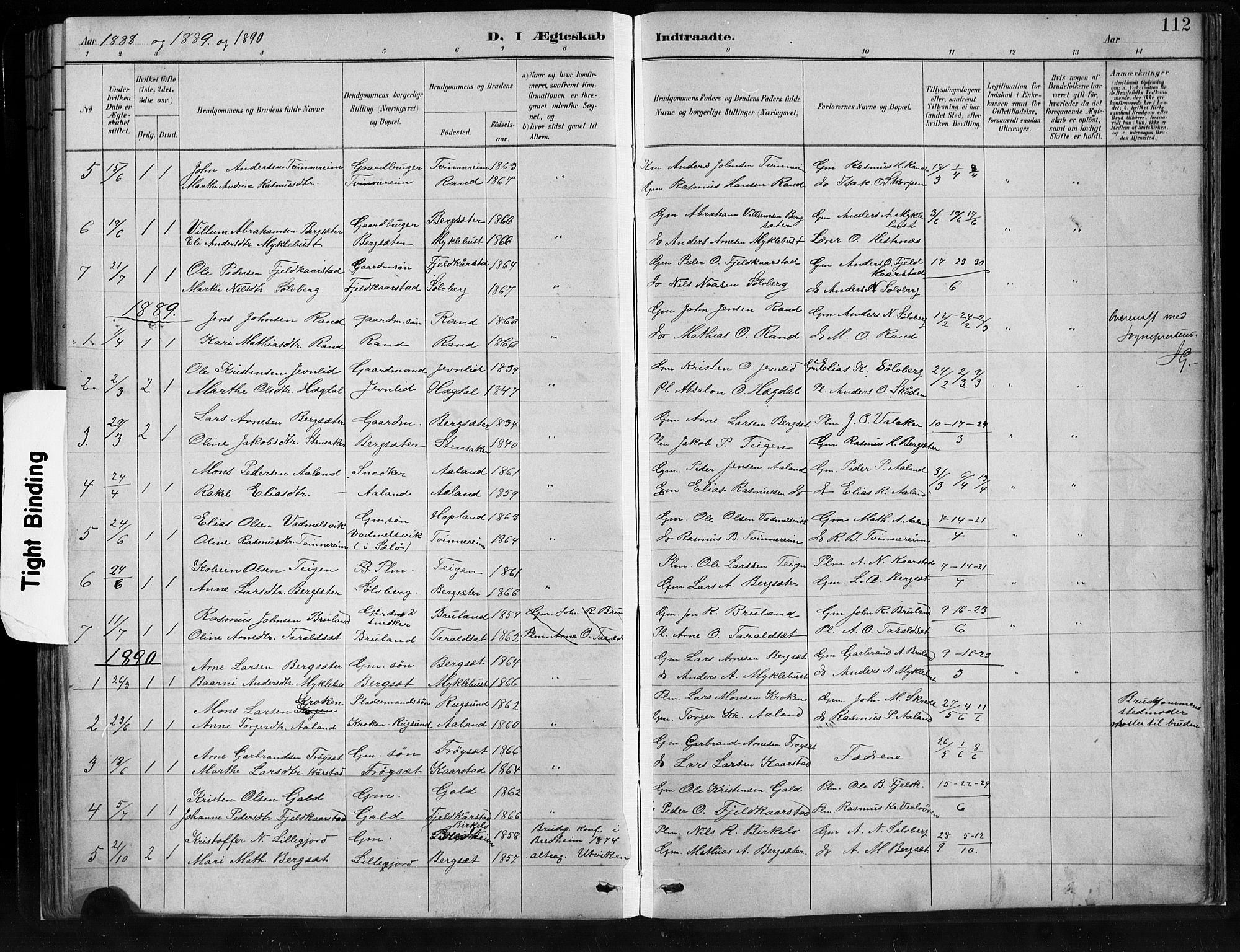 Innvik sokneprestembete, SAB/A-80501: Parish register (copy) no. C 3, 1883-1911, p. 112