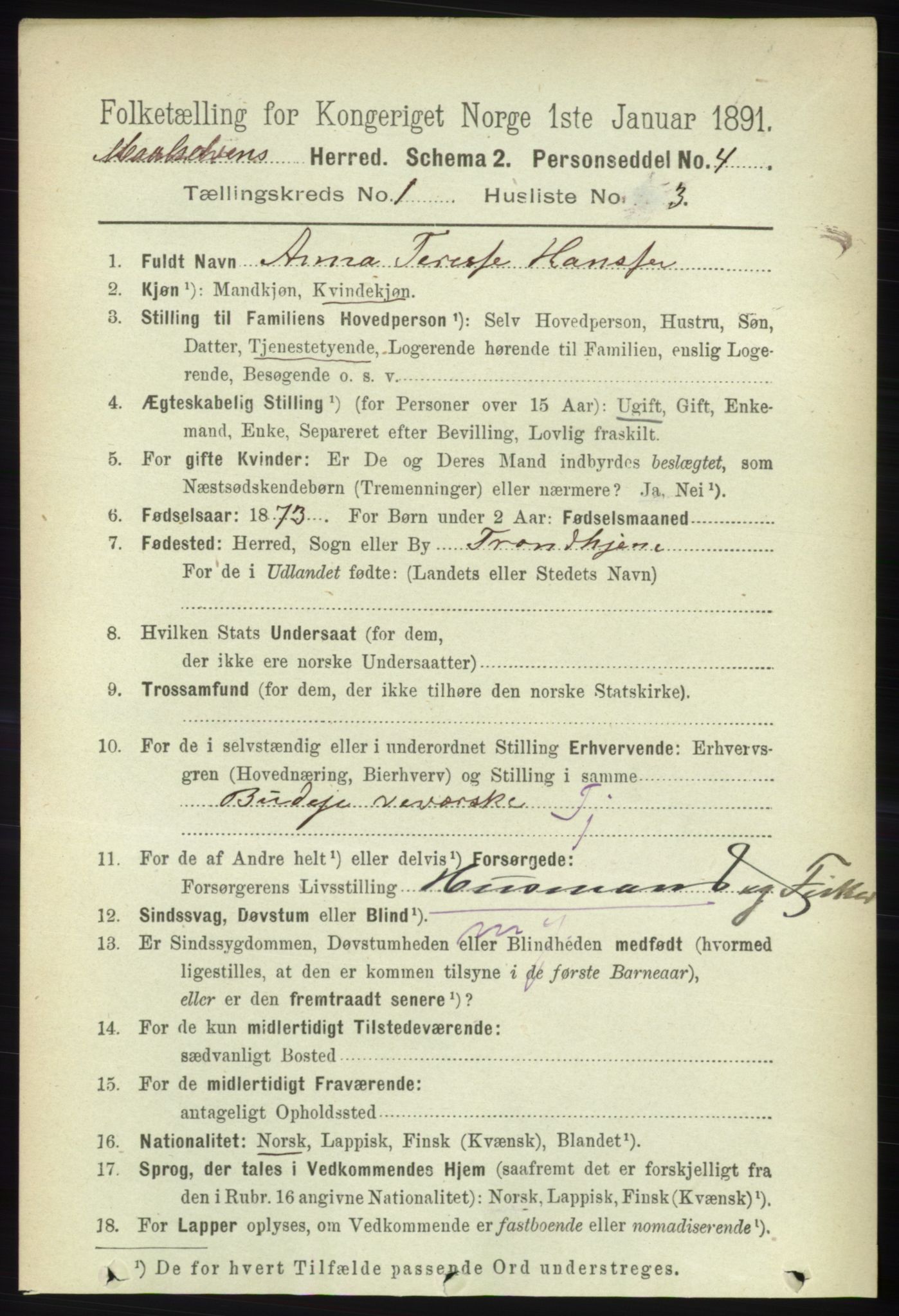 RA, 1891 census for 1924 Målselv, 1891, p. 83