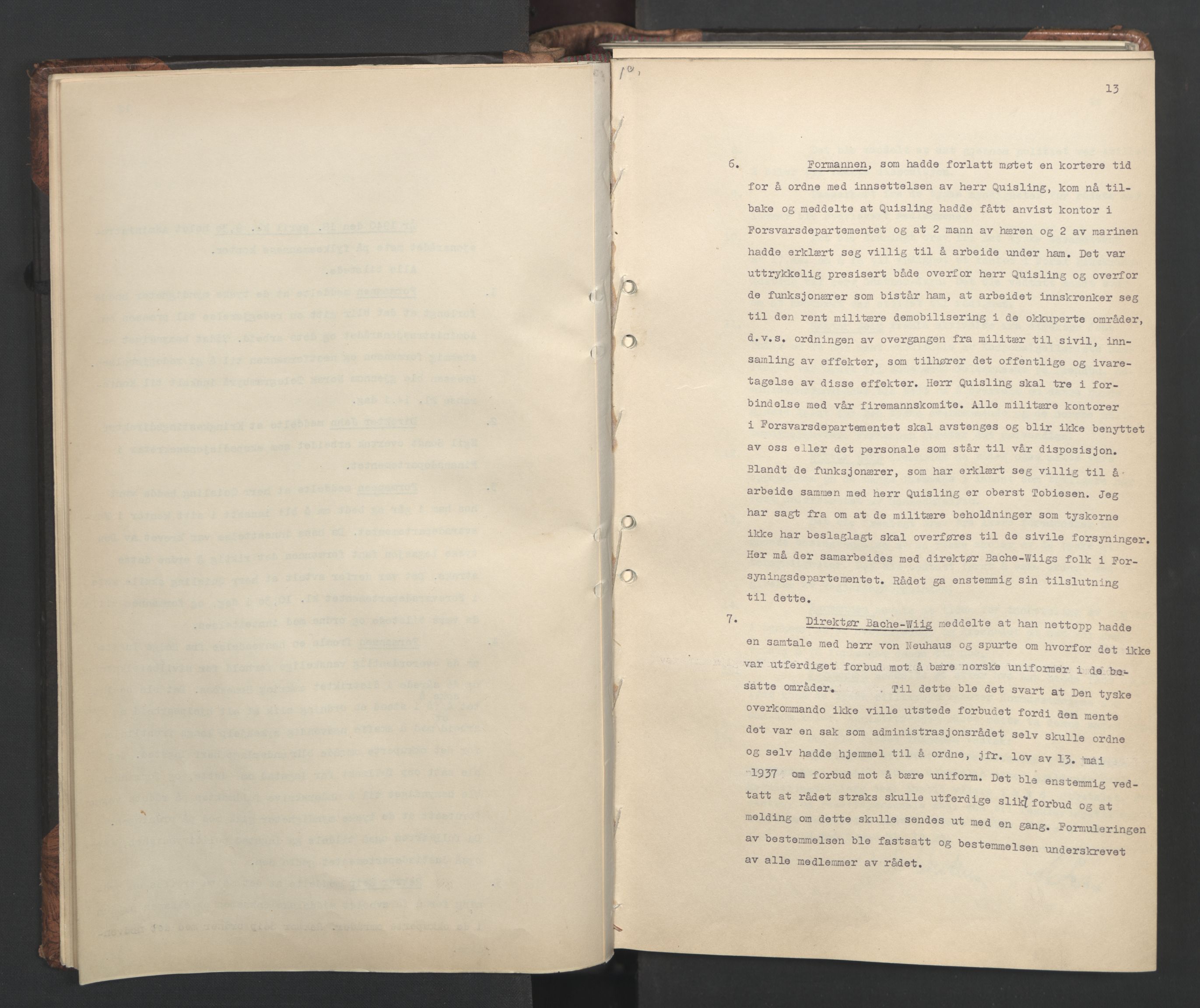 Administrasjonsrådet, AV/RA-S-1004/A/L0001: Møteprotokoll med tillegg 15/4-25/9, 1940, p. 13