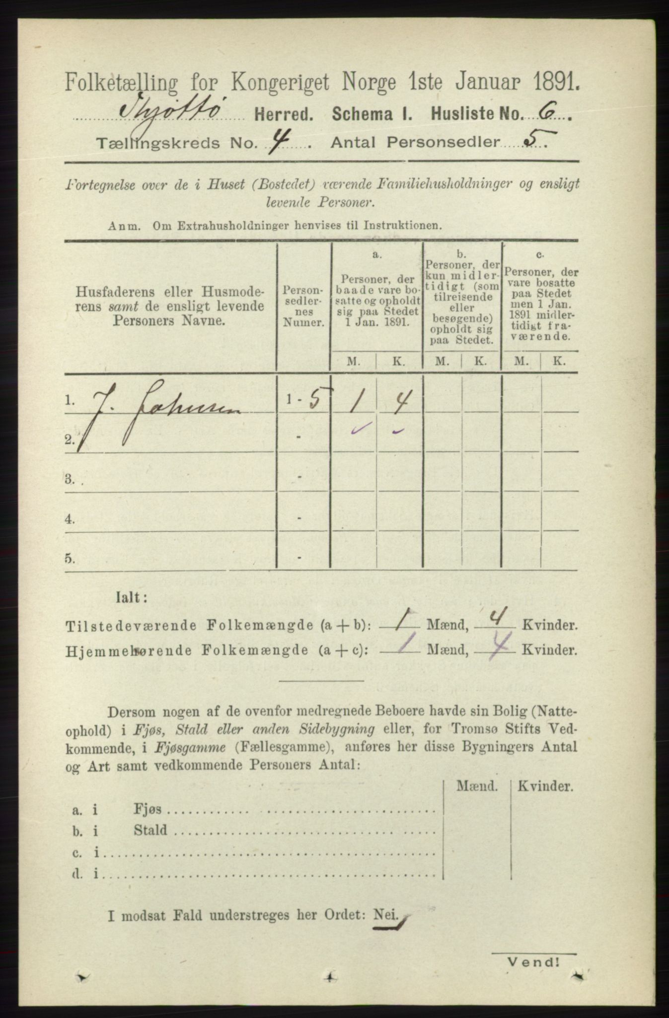 RA, 1891 census for 1817 Tjøtta, 1891, p. 1706