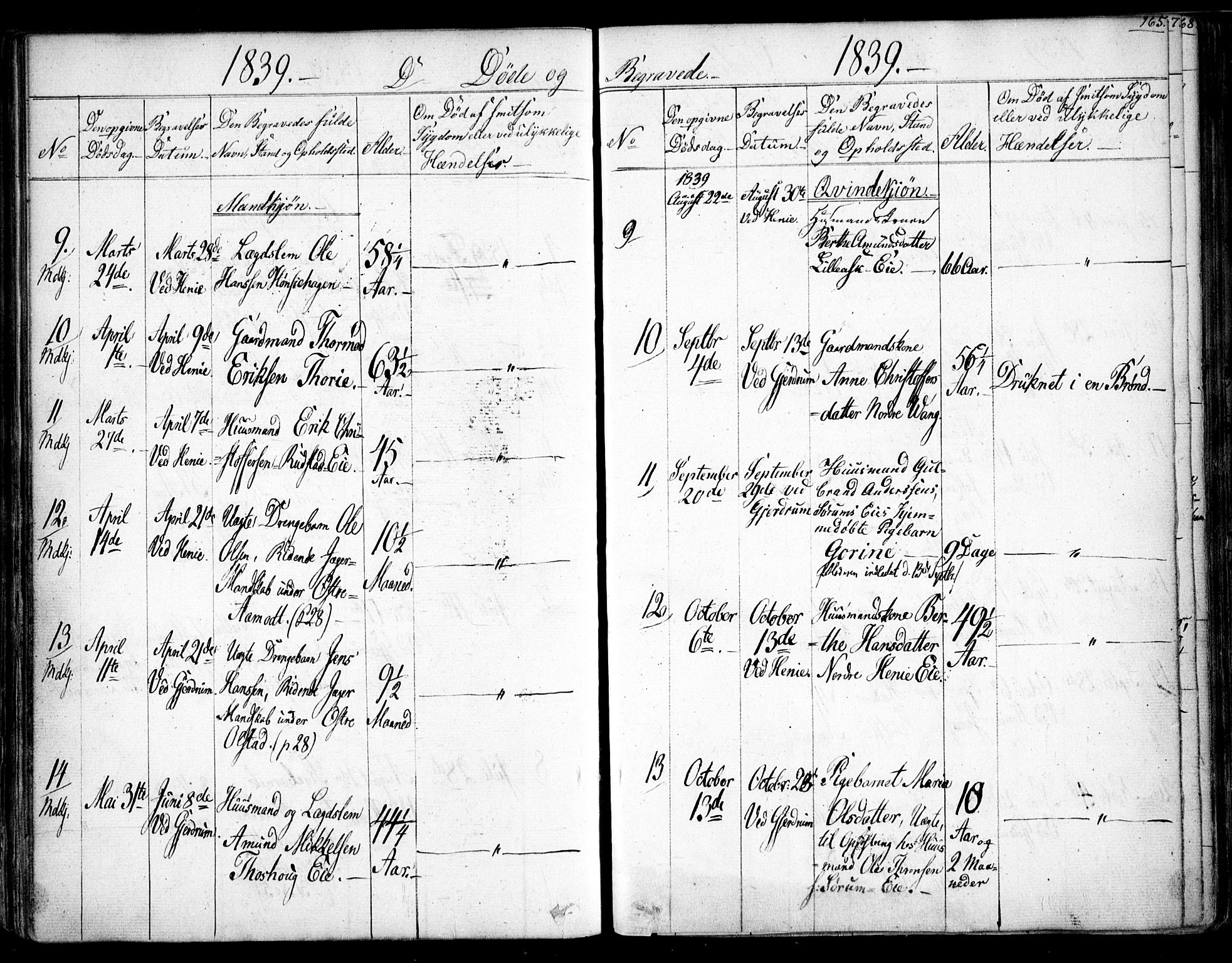 Gjerdrum prestekontor Kirkebøker, SAO/A-10412b/F/Fa/L0005: Parish register (official) no. I 5, 1835-1845, p. 165