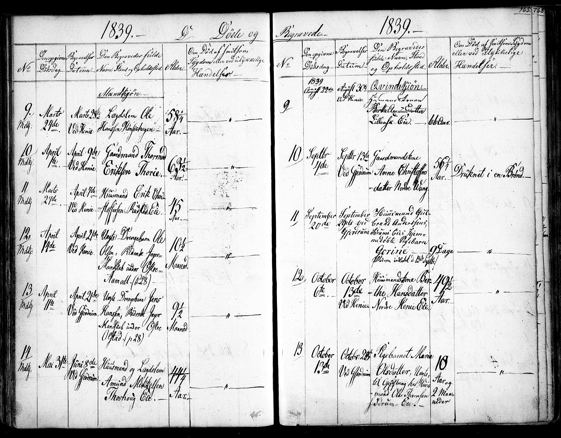 Gjerdrum prestekontor Kirkebøker, AV/SAO-A-10412b/F/Fa/L0005: Parish register (official) no. I 5, 1835-1845, p. 165