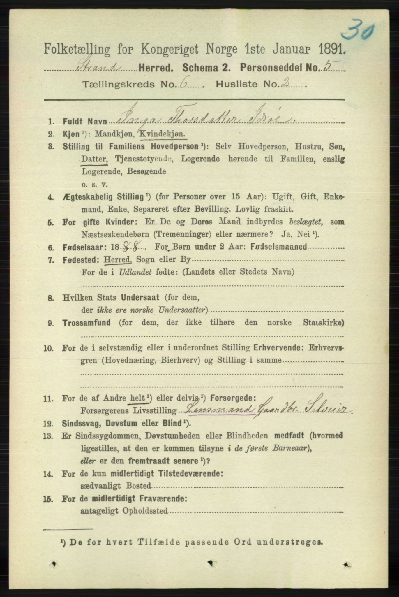 RA, 1891 census for 1130 Strand, 1891, p. 1674