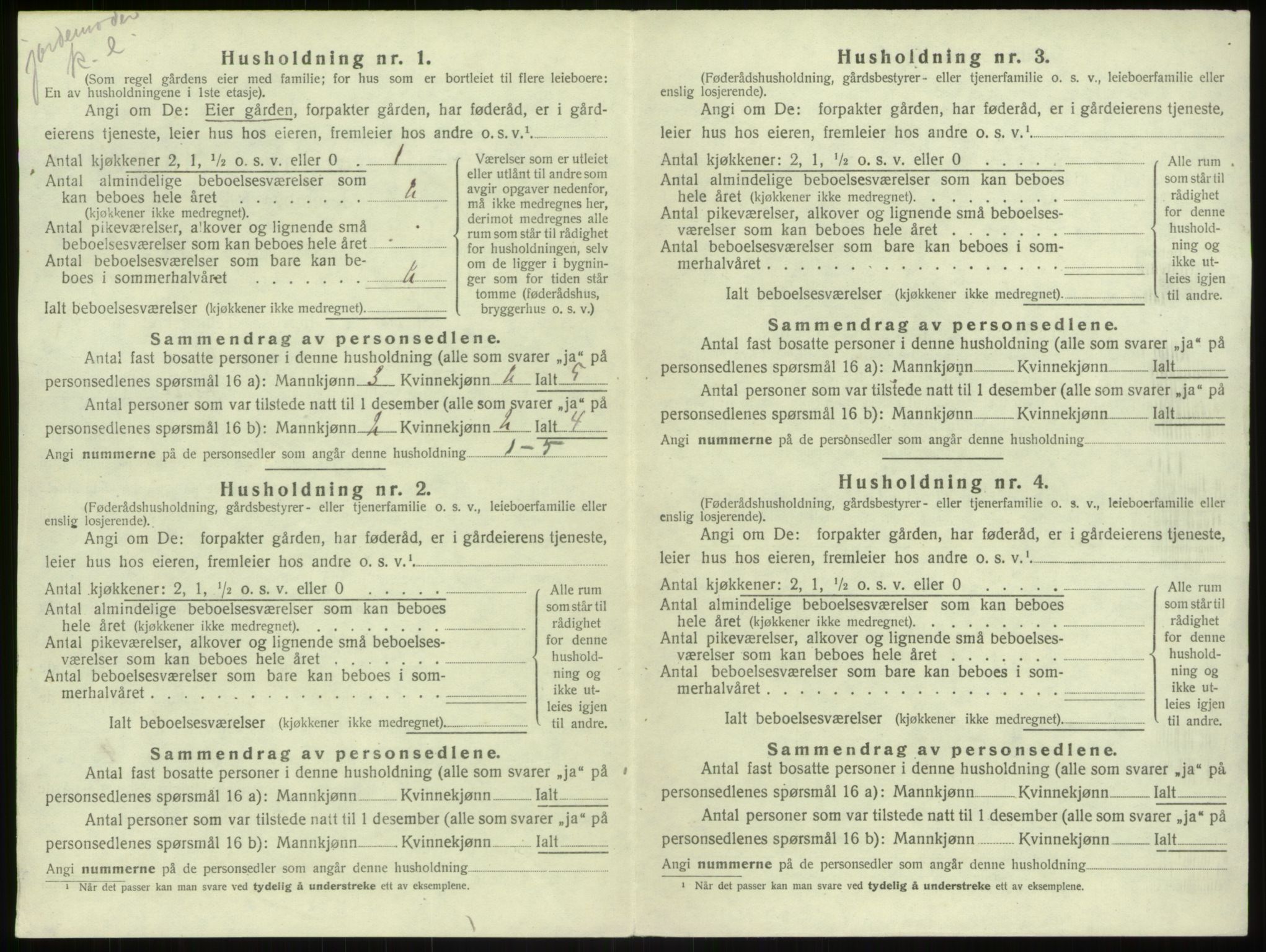 SAB, 1920 census for Haus, 1920, p. 726