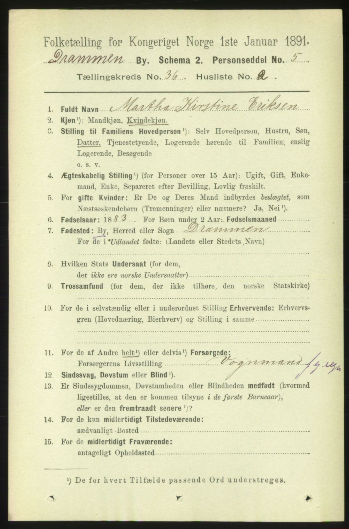 RA, 1891 census for 0602 Drammen, 1891, p. 22165