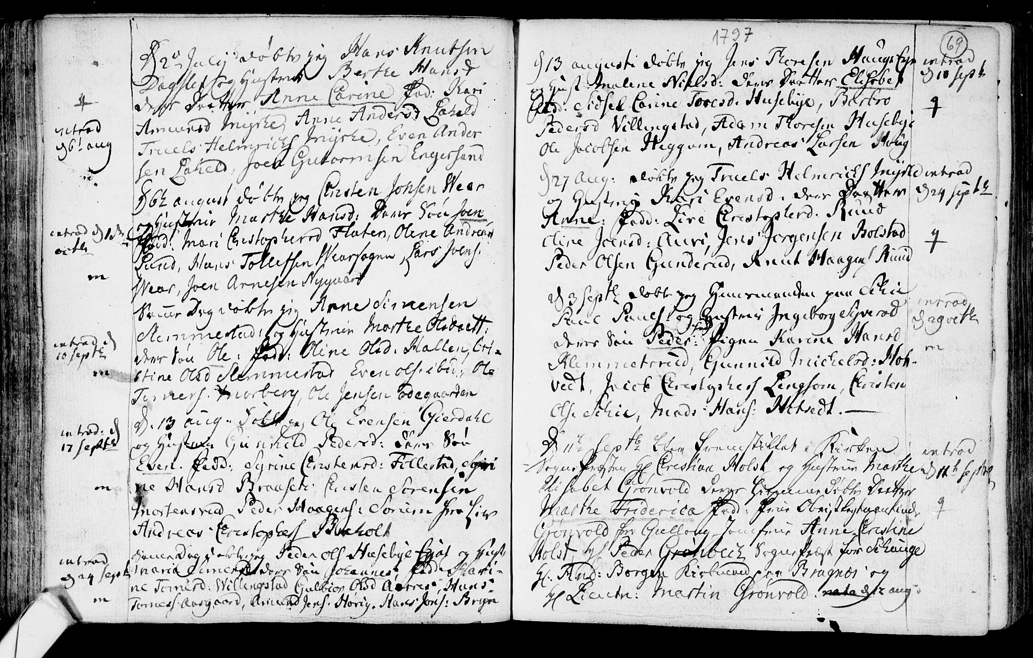 Røyken kirkebøker, SAKO/A-241/F/Fa/L0003: Parish register (official) no. 3, 1782-1813, p. 69