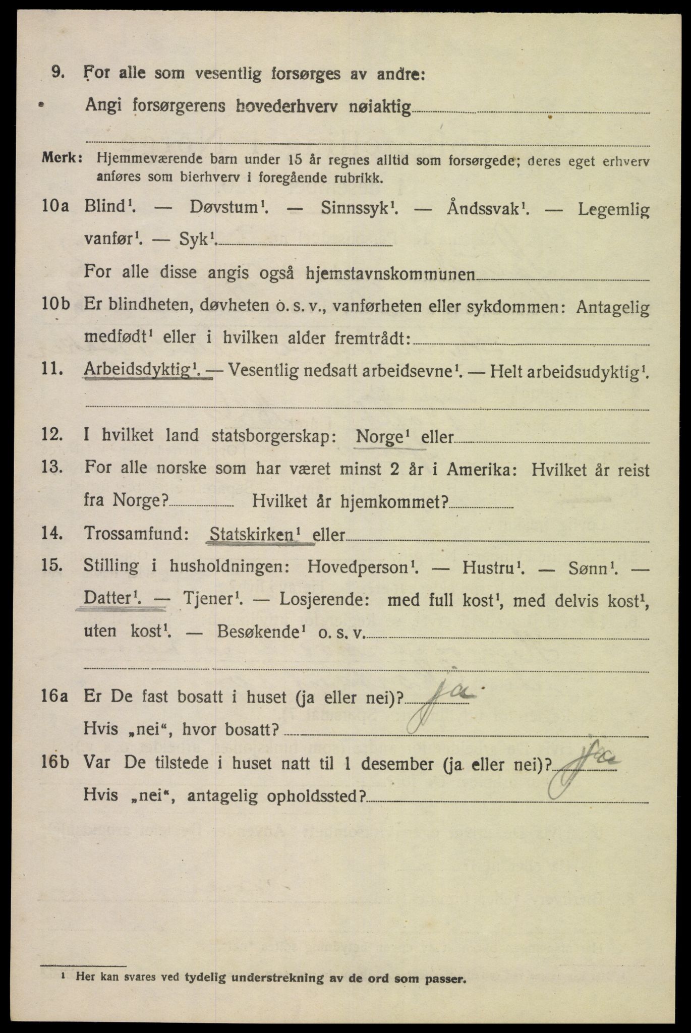 SAK, 1920 census for Spind, 1920, p. 1638